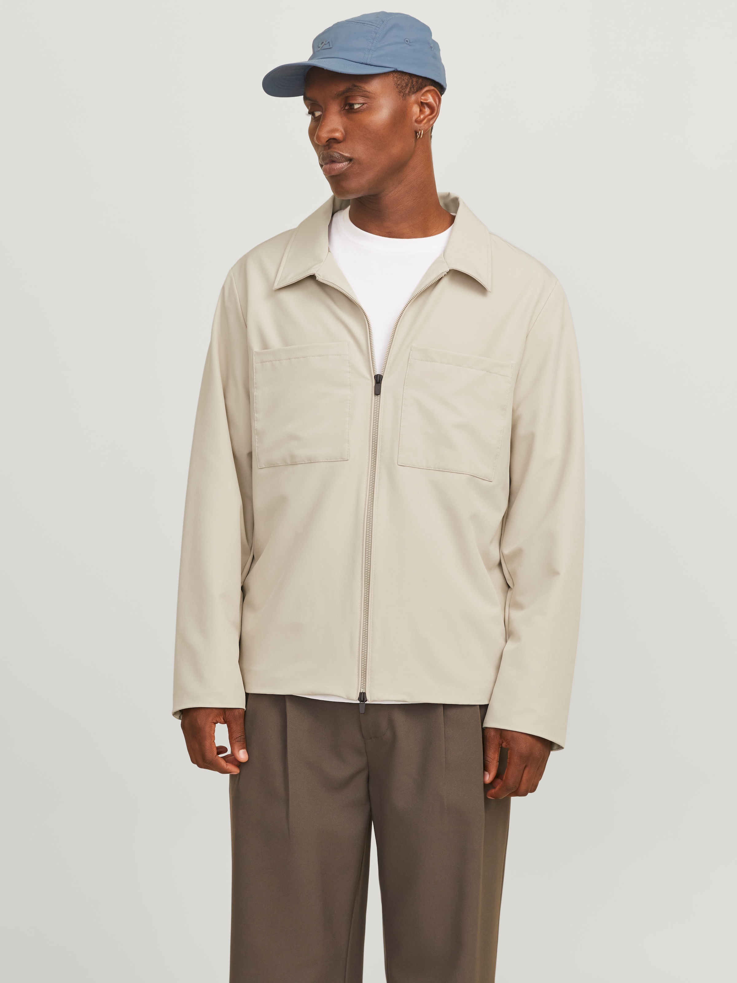 Jack & Jones Hemdjacke »JJEPERFECT SHACKET SN« ohne Kapuze mit Brusttaschen