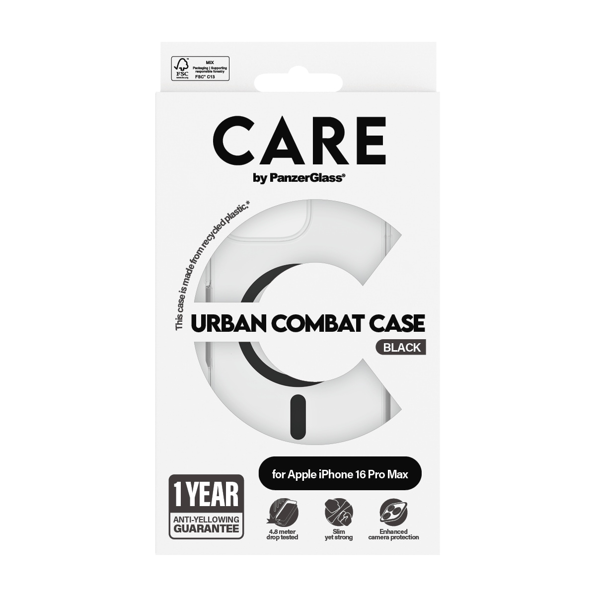 CARE by PanzerGlass Handyhülle »Urban Combat Case mit MagSafe für Apple iPhone 16 Pro Max«, Backcover, Schutzhülle, Handyschutzhülle, Case, Schutzcase, stossfest