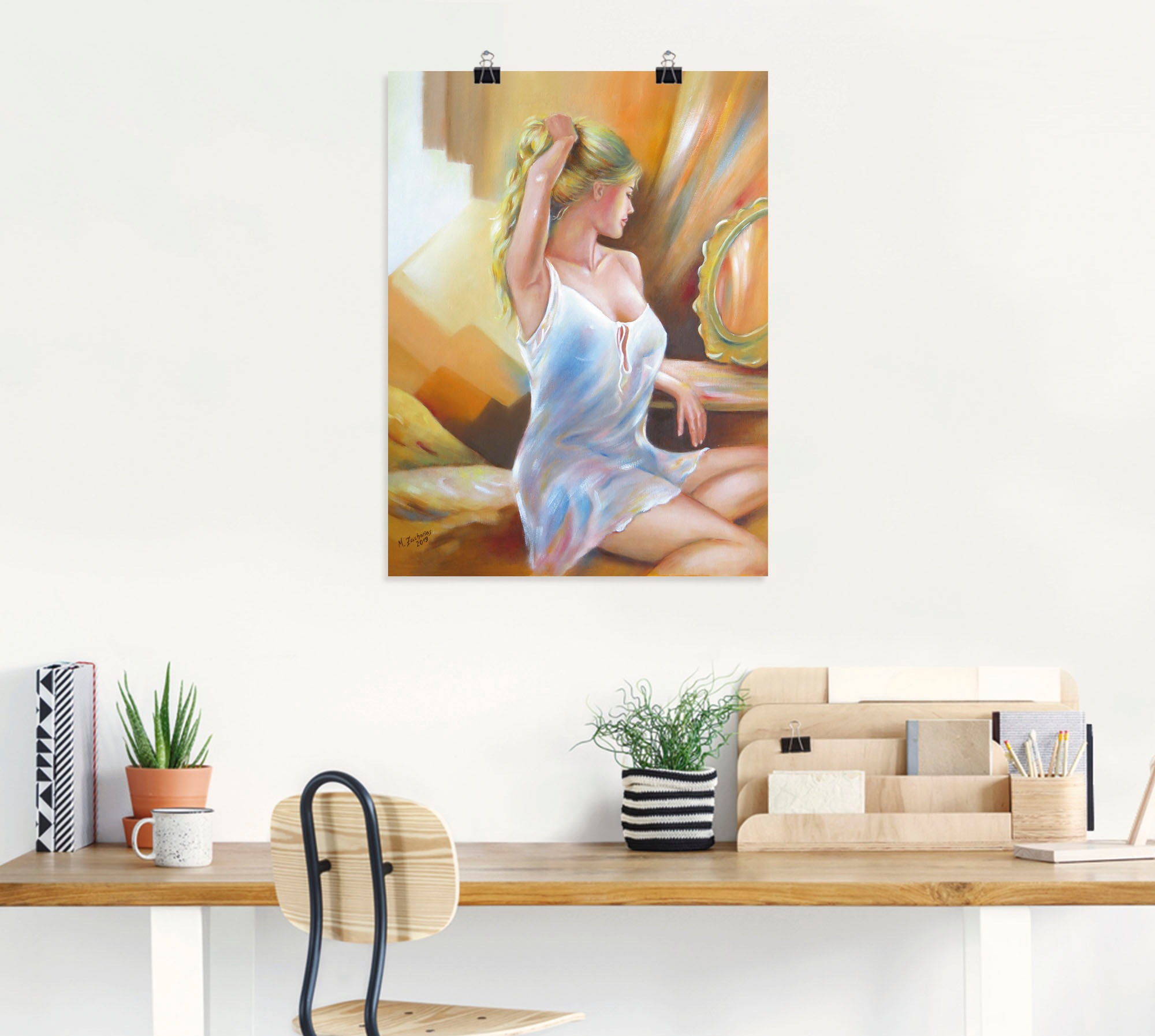 Artland Wandbild »Sexy Frau am Spiegel«, Erotische Bilder, (1 St.), als Leinwandbild, Poster in verschied. Grössen