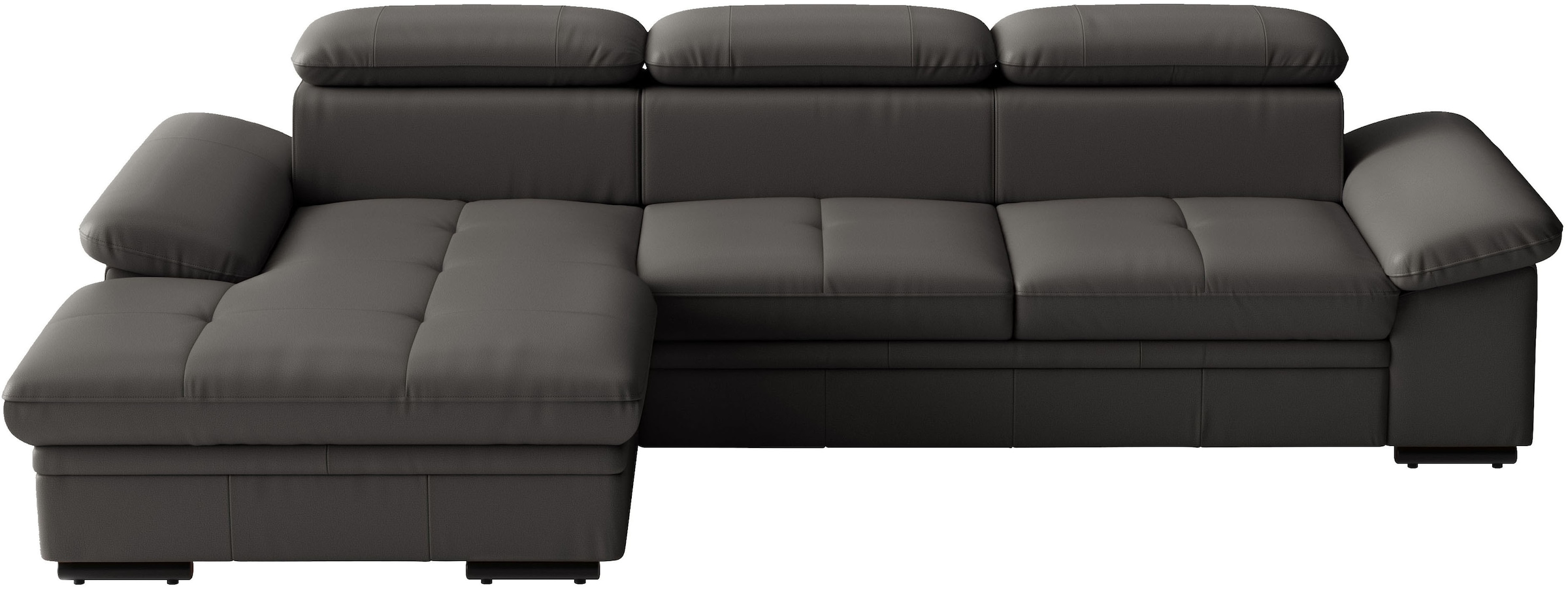 sit&more Ecksofa "Viola, Leder, L-Form, B: 260 cm, mit Armteil- und Kopfteilvertsellung" optional mit Schlaffunktion