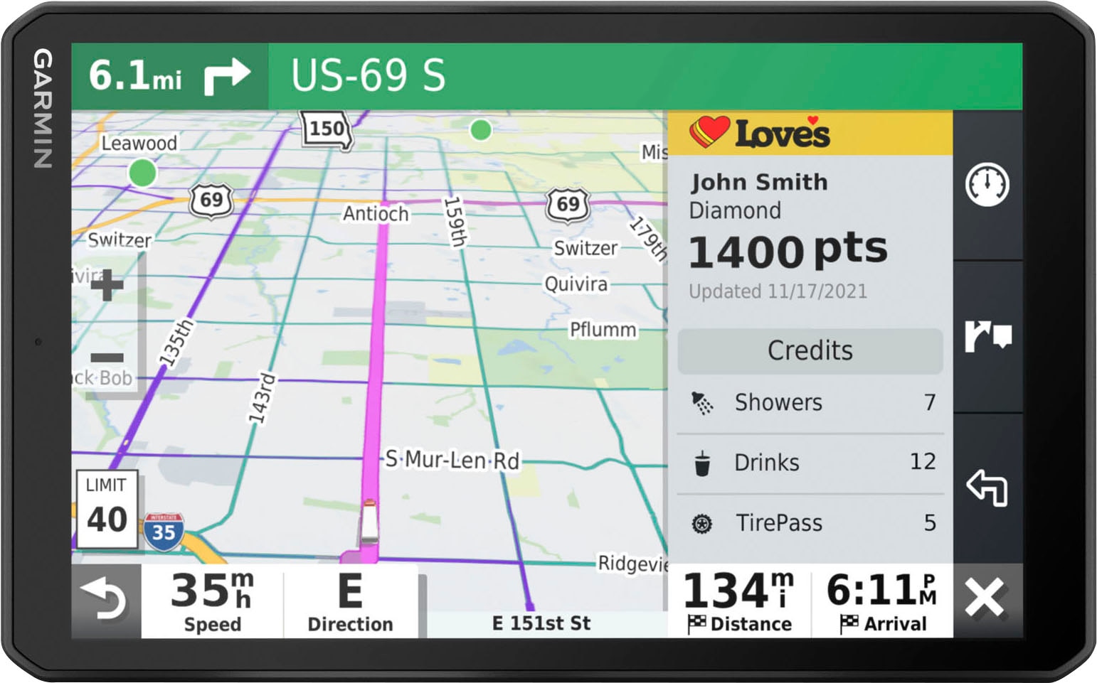 Garmin LKW-Navigationsgerät »Dezl LGV810 EU, MT-D, GPS«