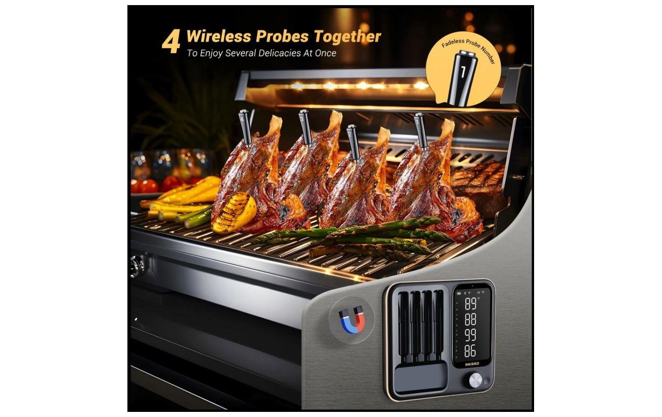 nicht definiert Grillthermometer »Inkbird INT-14-BW 4x drahtlose Sonden«