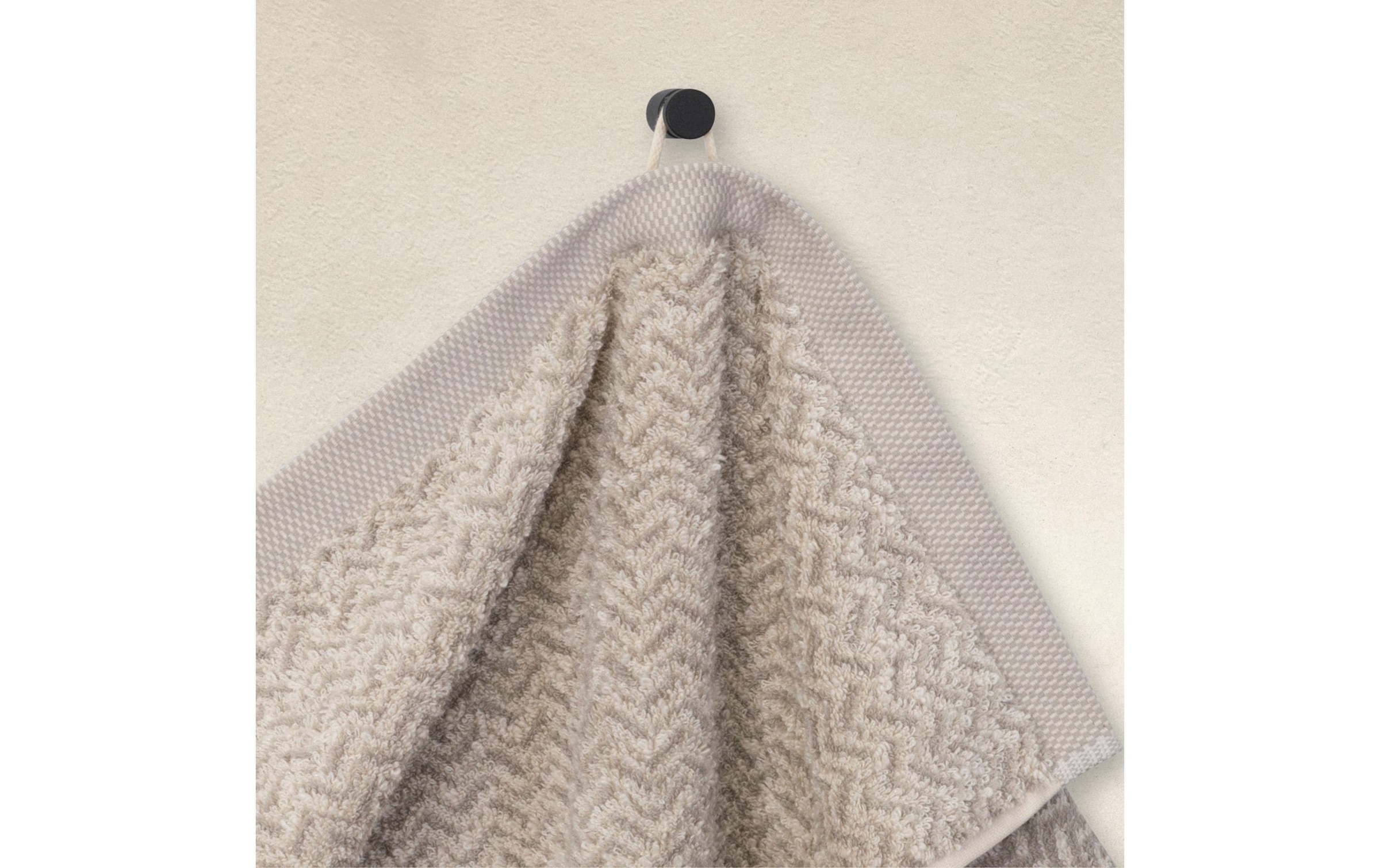 Möve Handtuch »Brooklyn 50 x 100 cm, Beige/Weiss«, (1 St.)