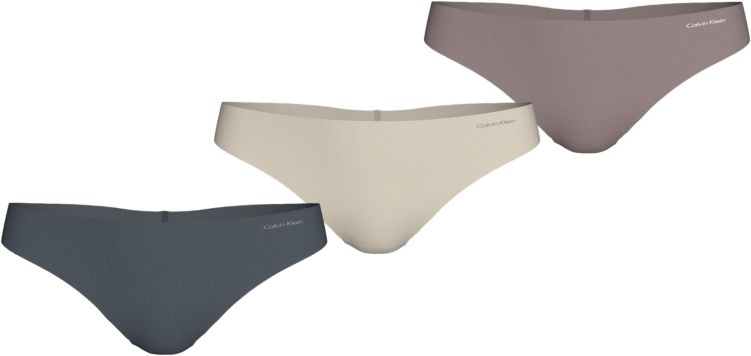 Calvin Klein Underwear String »3 PACK THONG (MID-RISE)« Packung, 3er-Pack, 3 Stk. mit Logo-Print