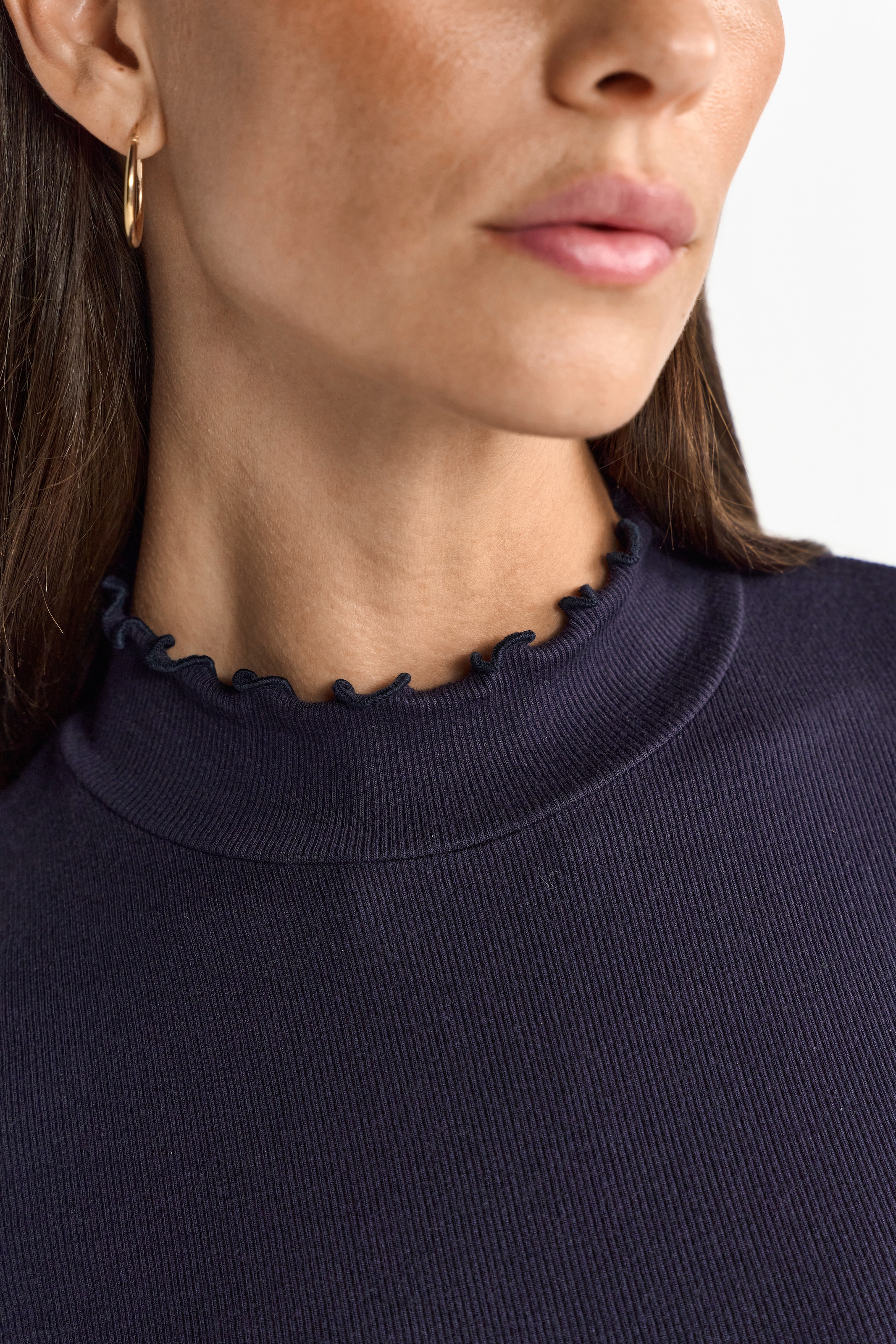 RICHROYAL Rollkragenshirt, mit gewellten Kanten