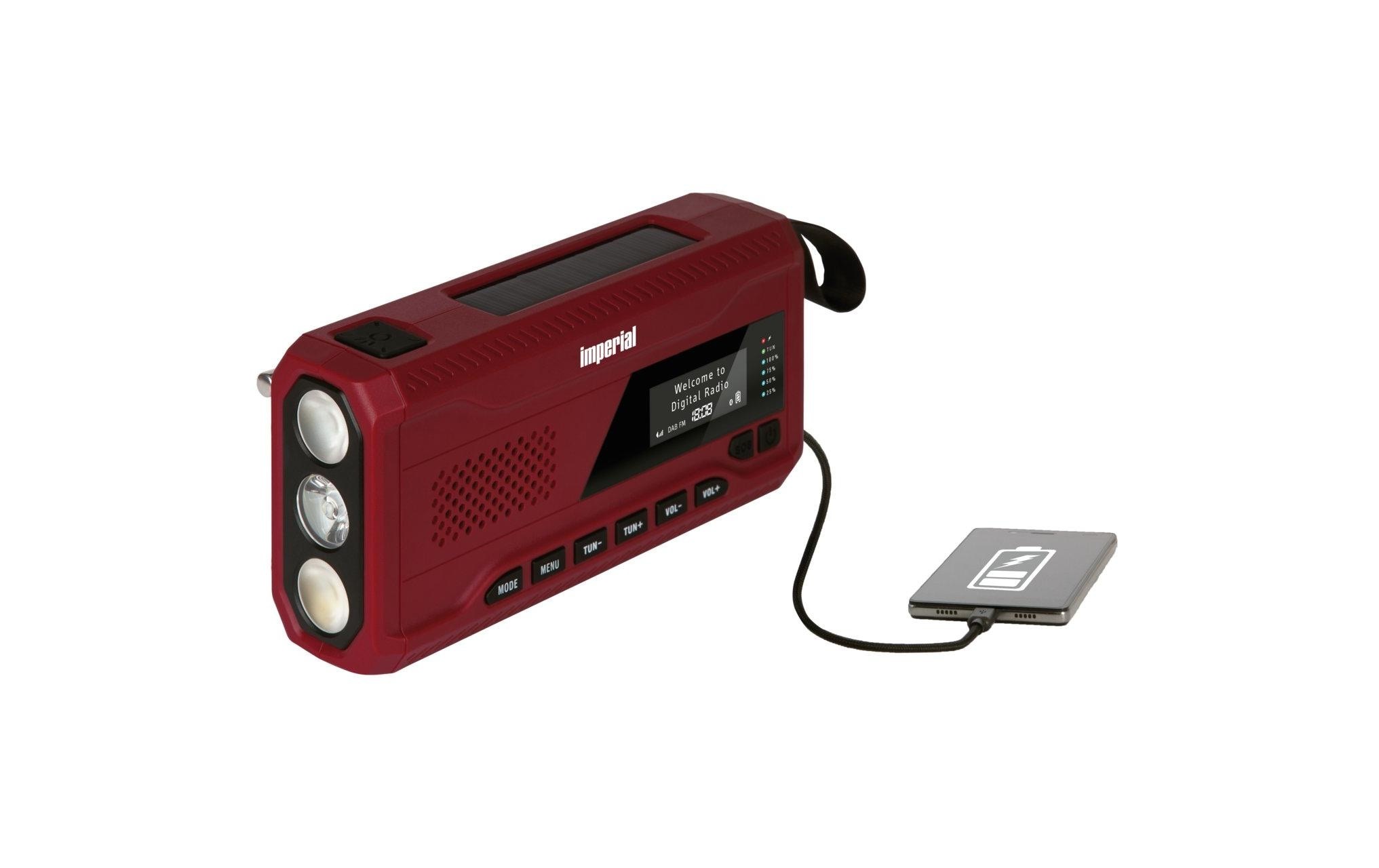 IMPERIAL Digitalradio (DAB+) »DABMAN OR 2 Neonrot«, (Digitalradio (DAB+)-FM-Tuner)