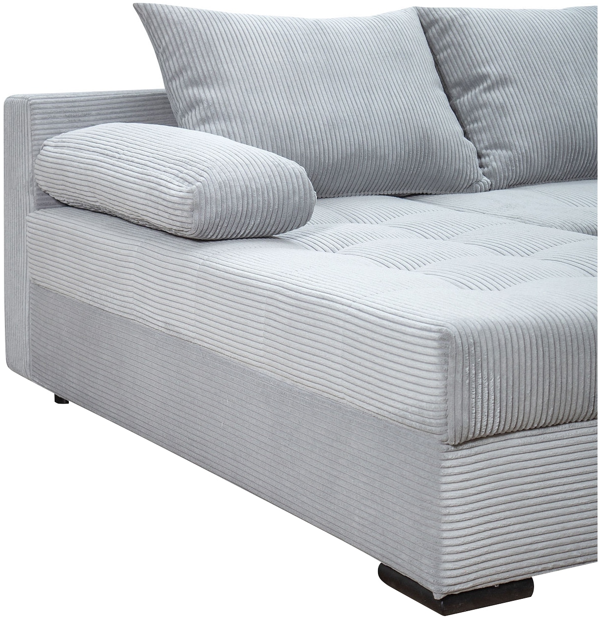 COLLECTION AB Wohnlandschaft »Josy, U-Form, Schlafsofa mit Bettkasten«, (Cord-/Mix), flexible Recamiere, Breite: 269cm, inklusive Rückenkissen, Cord