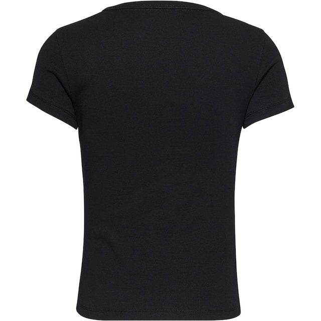 Tommy Jeans T-Shirt »TJW SLIM ESSENTIAL RIB V SS«, mit Logostickerei online  shoppen bei Jelmoli-Versand Schweiz