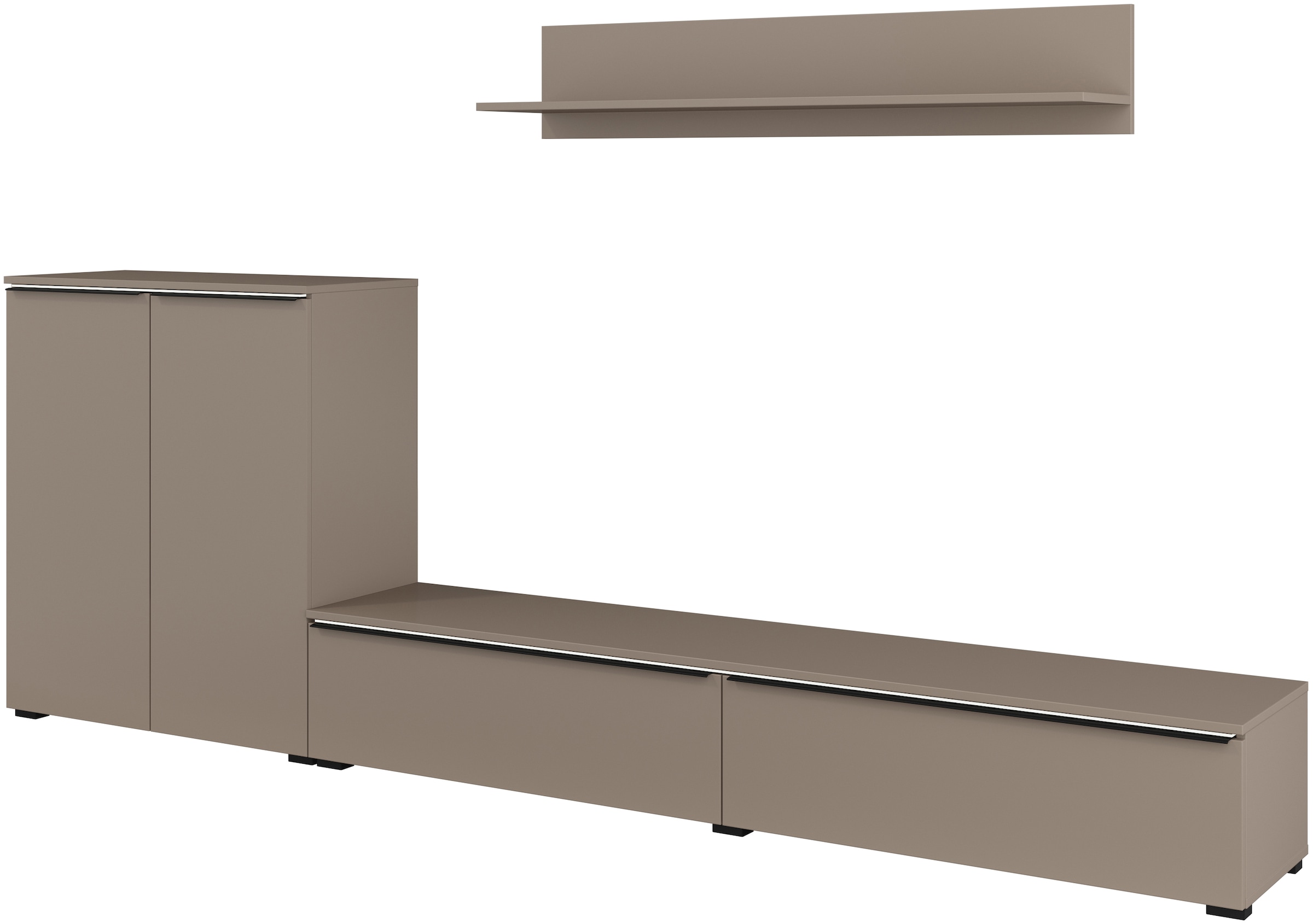 INOSIGN Wohnwand »Tana, Breite 260 cm, moderne Anbauwand«, (3 St.), Mediawand (Set, 3-St), Lowboard, Wandregal, Kommode