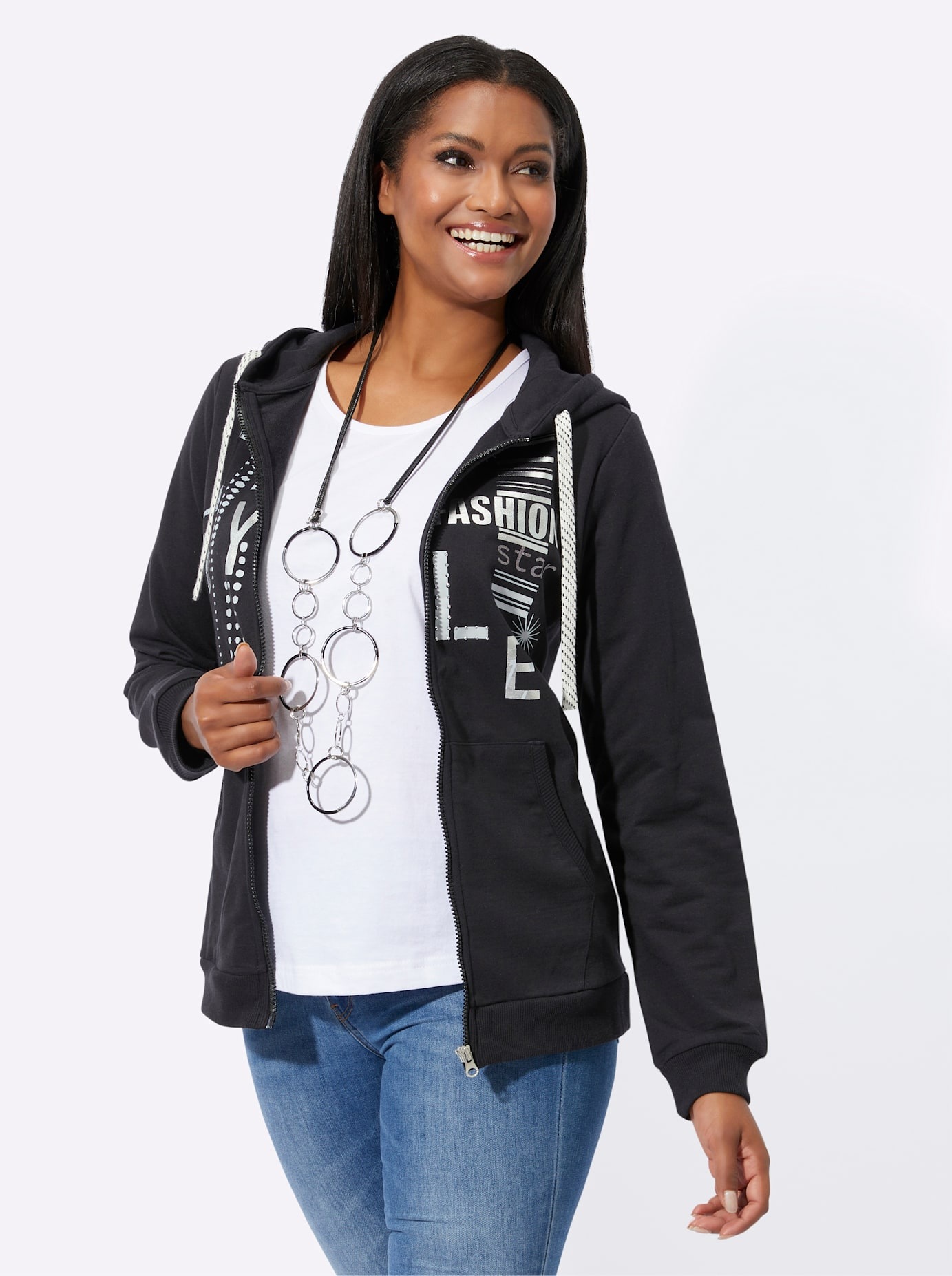 Inspirationen Shirtjacke »Sweatjacke« 1 Stk.