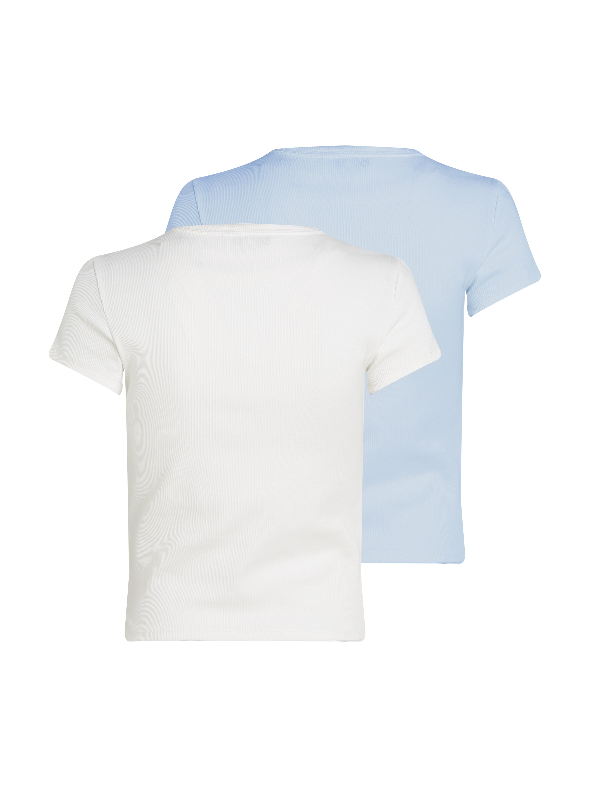 Tommy Jeans T-Shirt »TJW 2PACK SLIM ESSENTIAL RIB SS«, (Packung, 3 tlg., 2er-Pack), mit Logostickerei