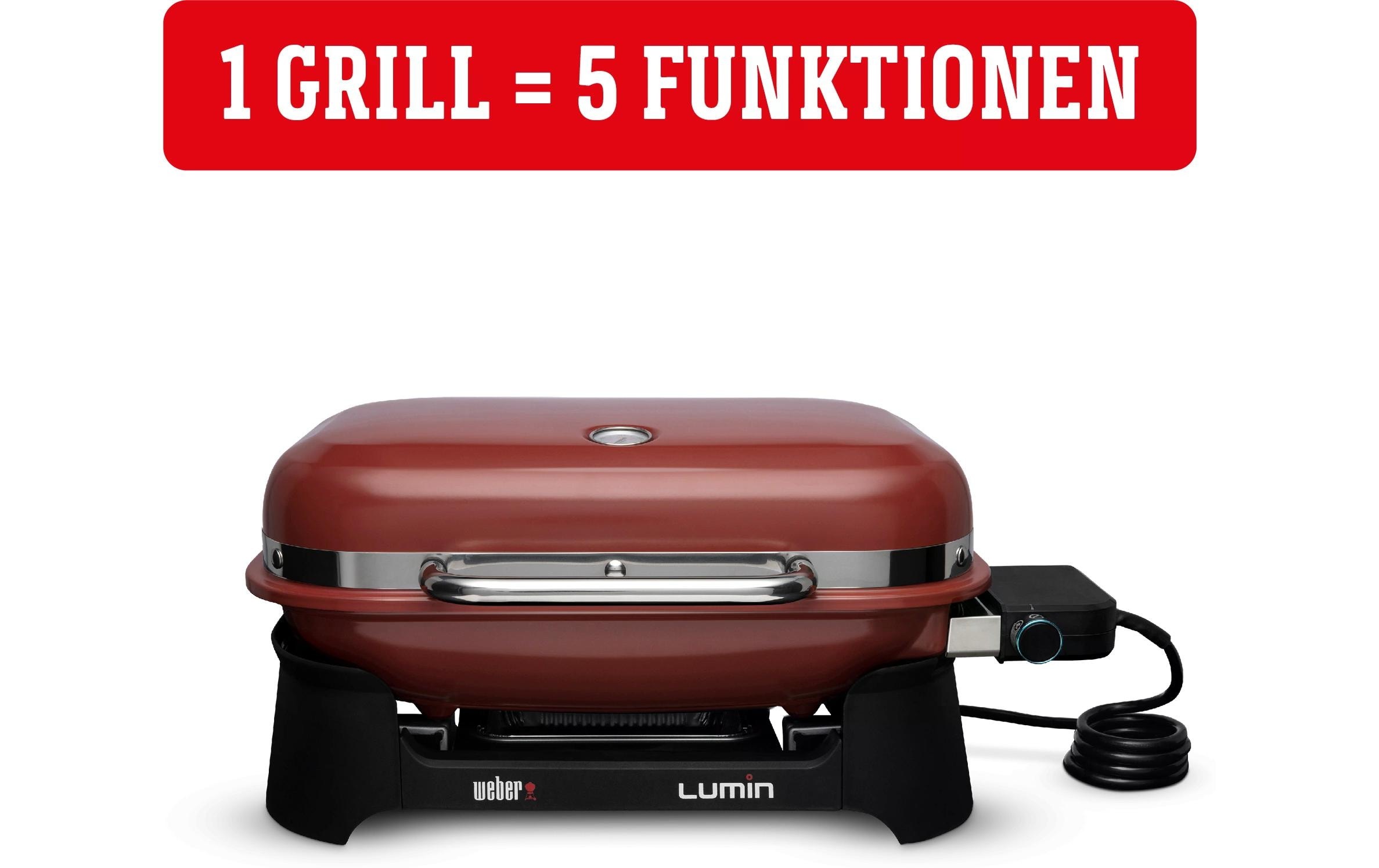 Weber Elektro-Standgrill »Lumin, Rot«, 2200 W