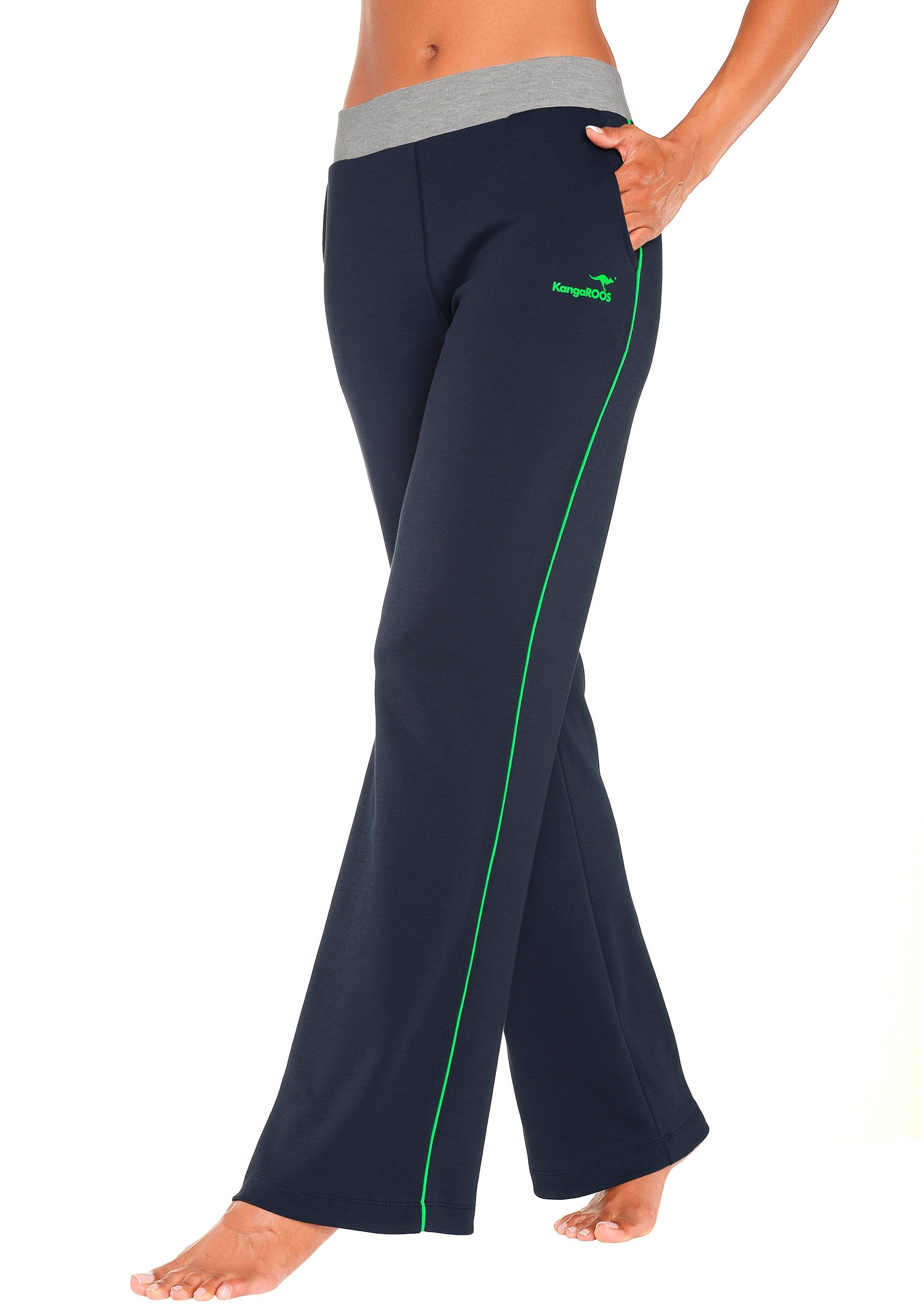 KangaROOS Relaxhose, mit breitem Bund, Loungewear, Loungeanzug