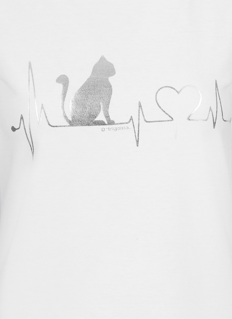 »TRIGEMA und kaufen Schlafanzug online Kordelzug« Katzenmotiv bei Jelmoli-Versand Schlafanzug mit Schweiz Trigema