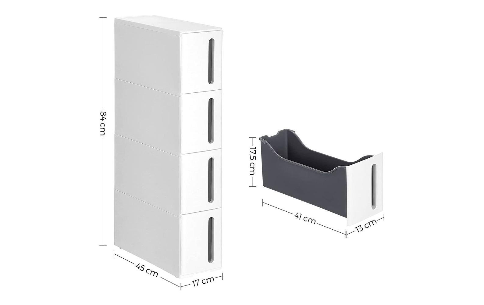 SONGMICS Regal »auf Rädern 17 x 83 x 45 cm«