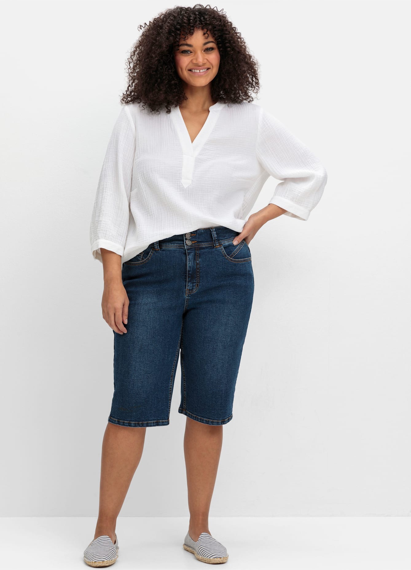 Sheego Jeansbermudas, (1 tlg.)