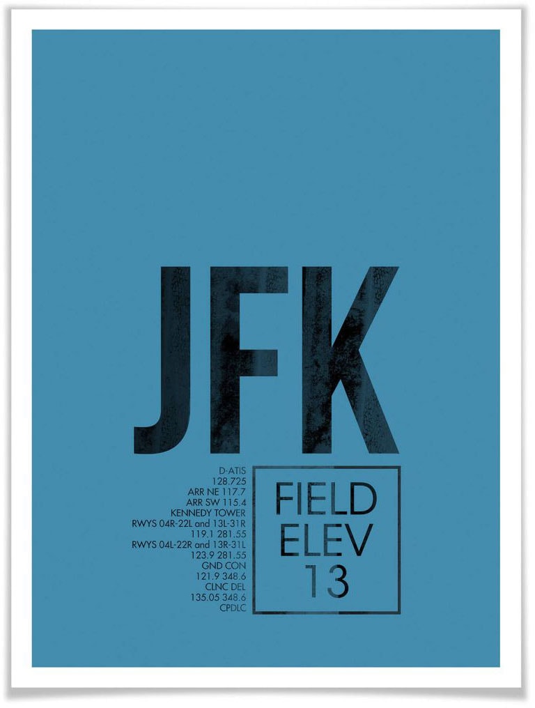 Jelmoli-Versand York«, Wandposter JFK Wandbild, (1 »Wandbild Poster Flughafen St.), | Poster, New kaufen online Wall-Art Bild, Flughafen,