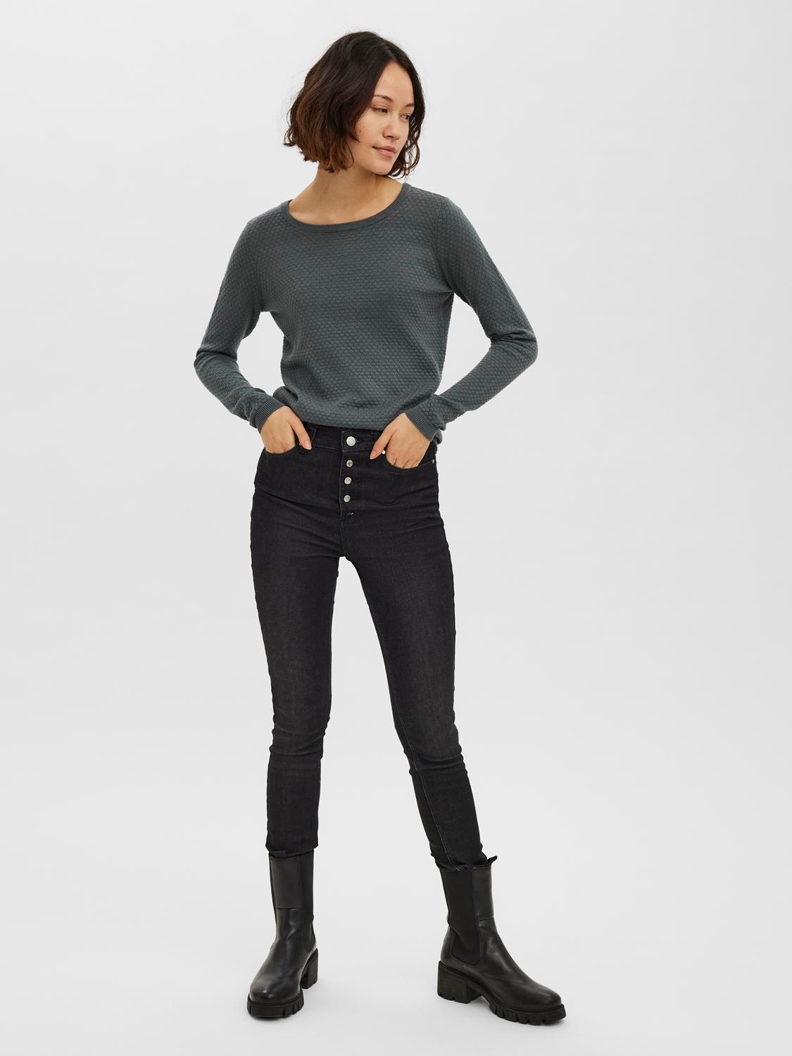 Vero Moda Rundhalspullover »VMCARE STRUCTURE LS O-NECK BLOU NOOS«
