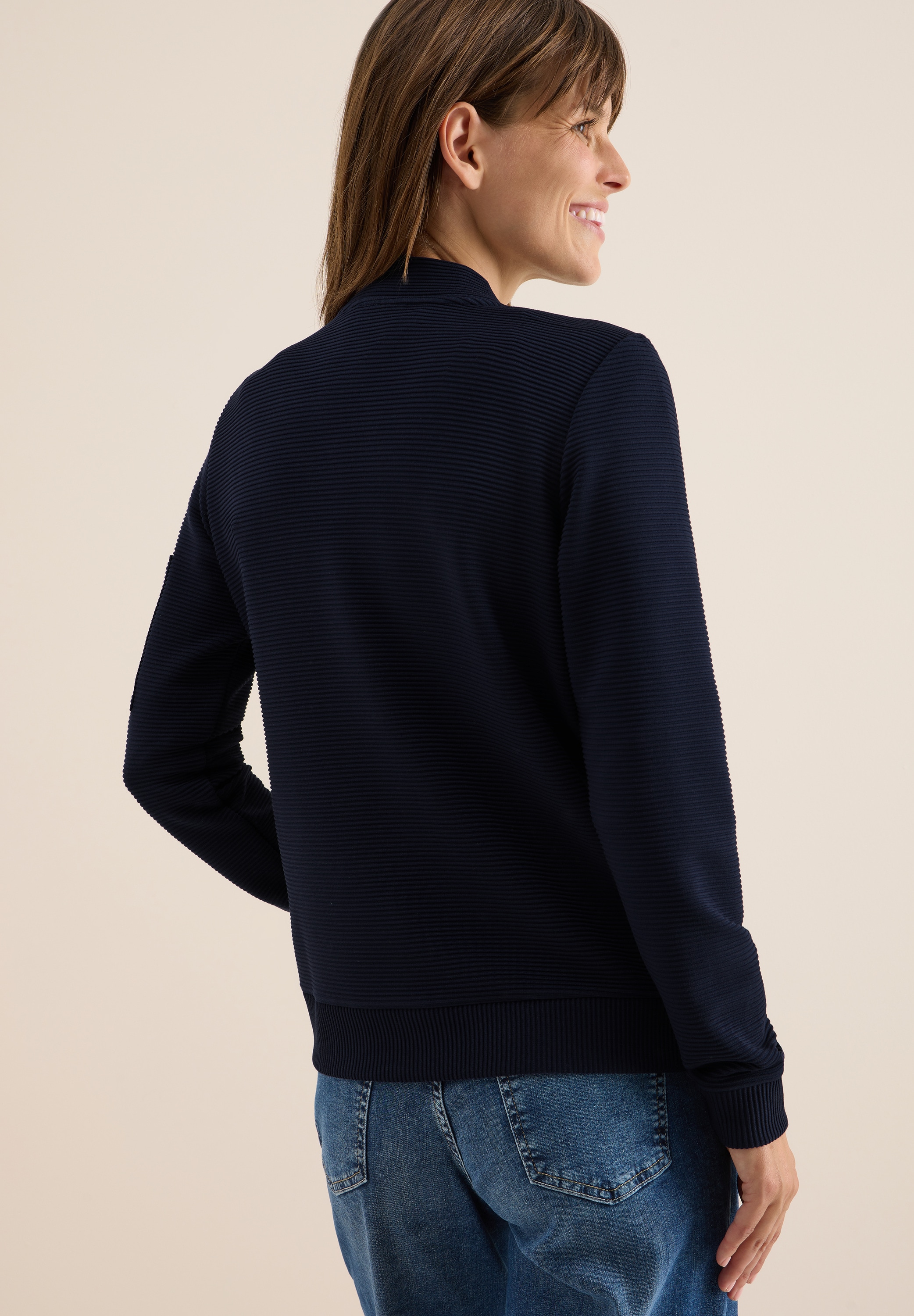 Cecil Blouson, mit Reissverschluss, im Ottoman-Look