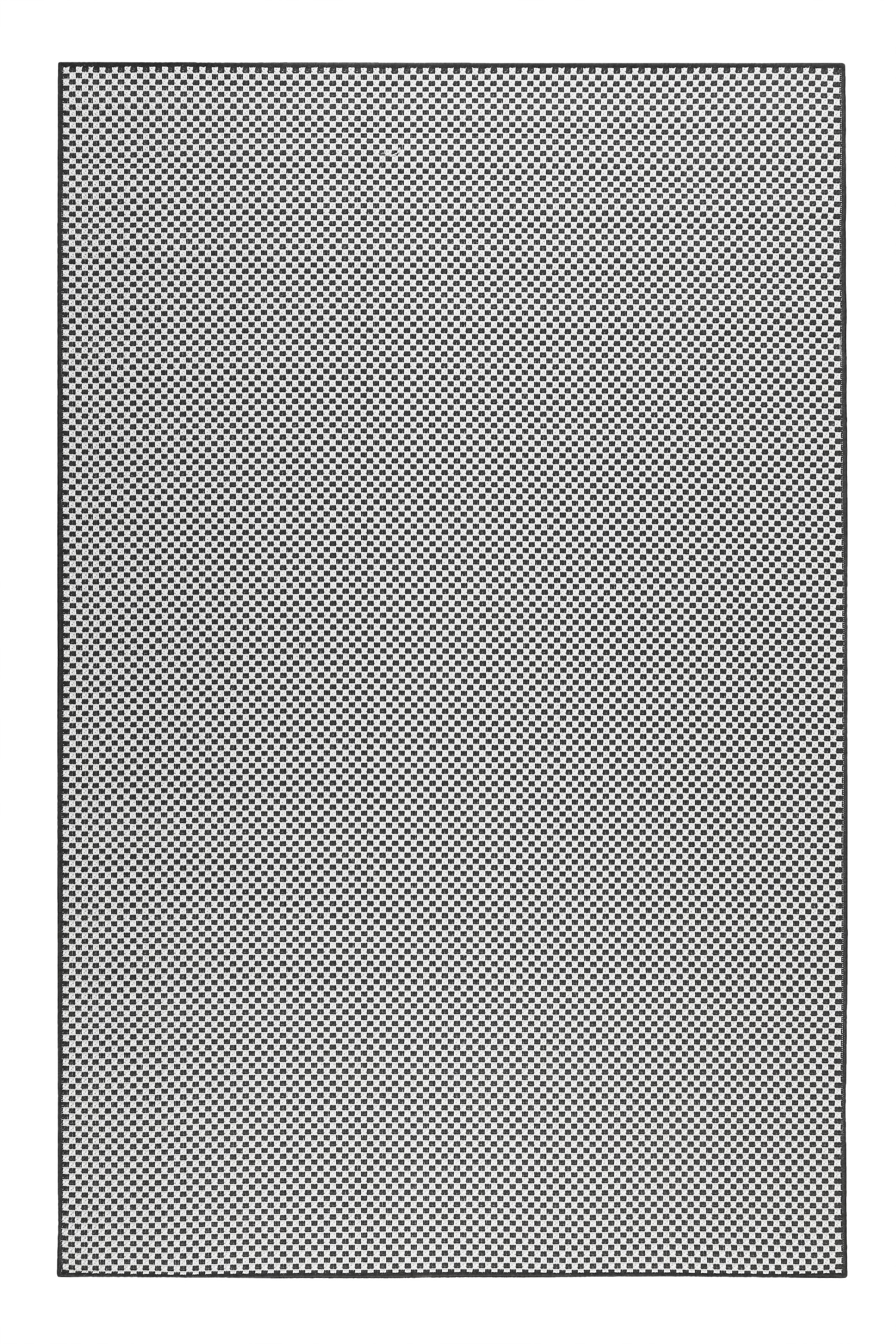 Esprit Outdoorteppich »Raccoon,  ESP-22557«, rechteckig, 4 mm Höhe, Läufer, wetterfest,schwarz weiss kariert, ideal für Balkon, Terrasse