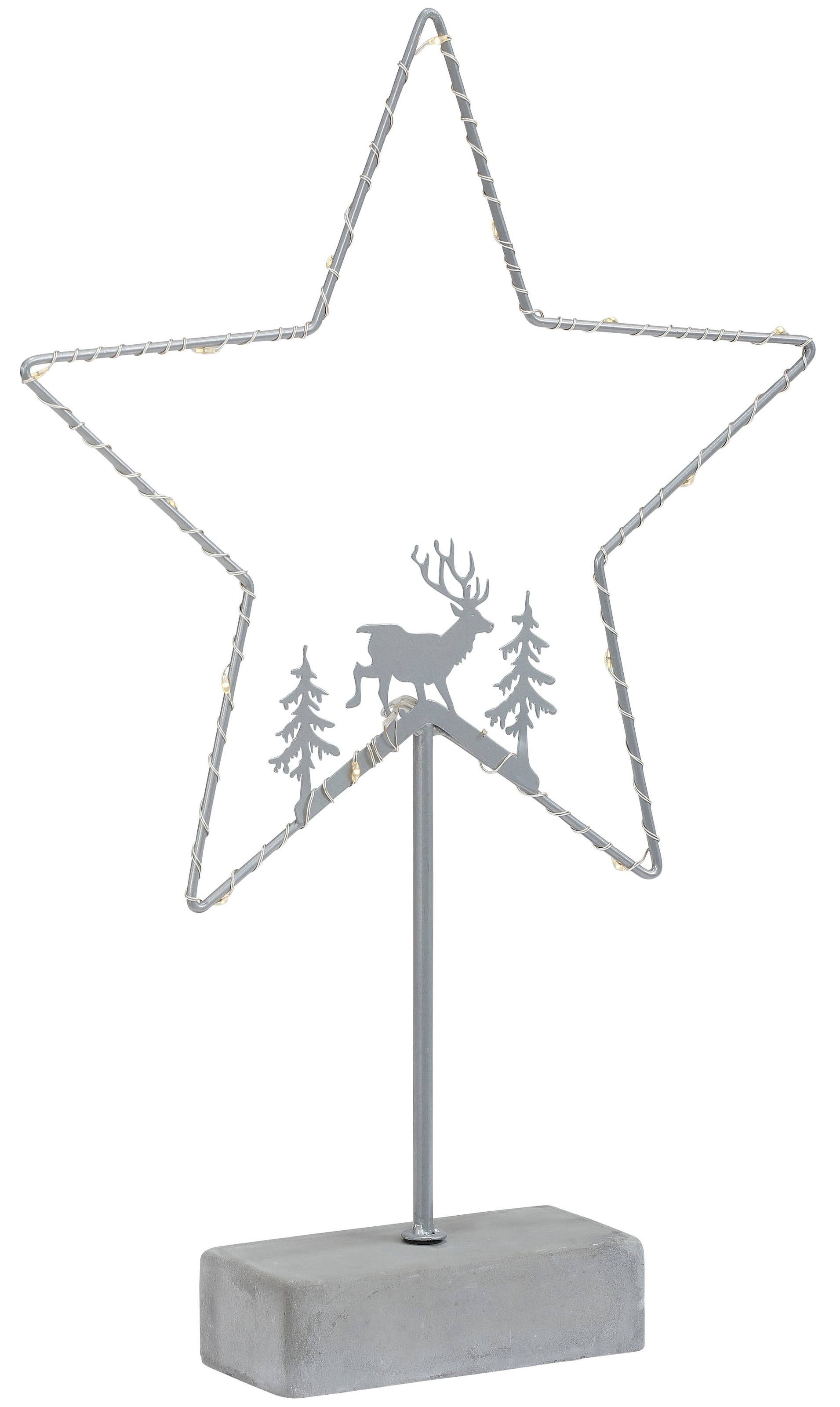 en 15 cm Stern Boutique Weihnachtsstern, ligne »Timon«, | flammig-flammig, LED my Höhe home 15 ca. 39,5 warmen Jelmoli-Versand Gestell mit LED\'s,