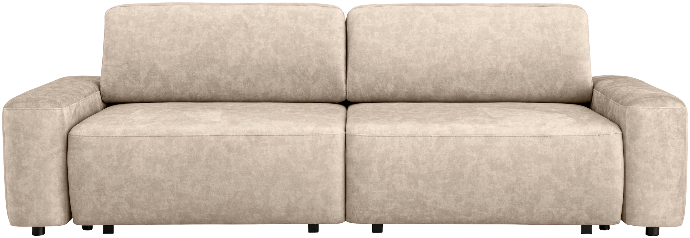 INOSIGN 3-Sitzer »TORGE (257cm), Sofa,Schlafsofa in Cord, Samtvelours, Struktur fein«, rundes Design, Schlaffunktion u. Bettkasten, Liegefläche: 135/200 cm