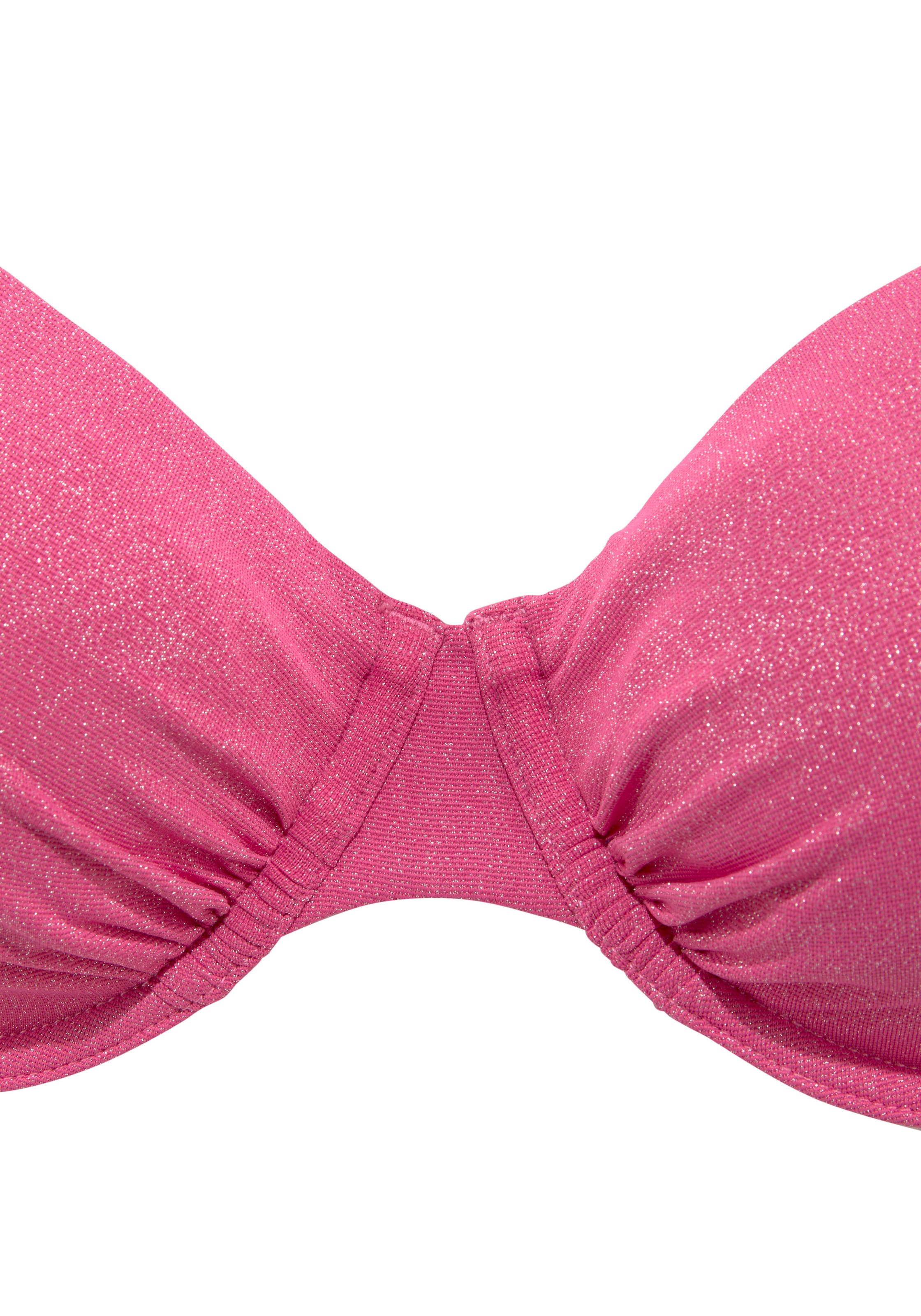 LASCANA Bügel-Bikini-Top »Glitter«, mit tollem Glitzereffekt