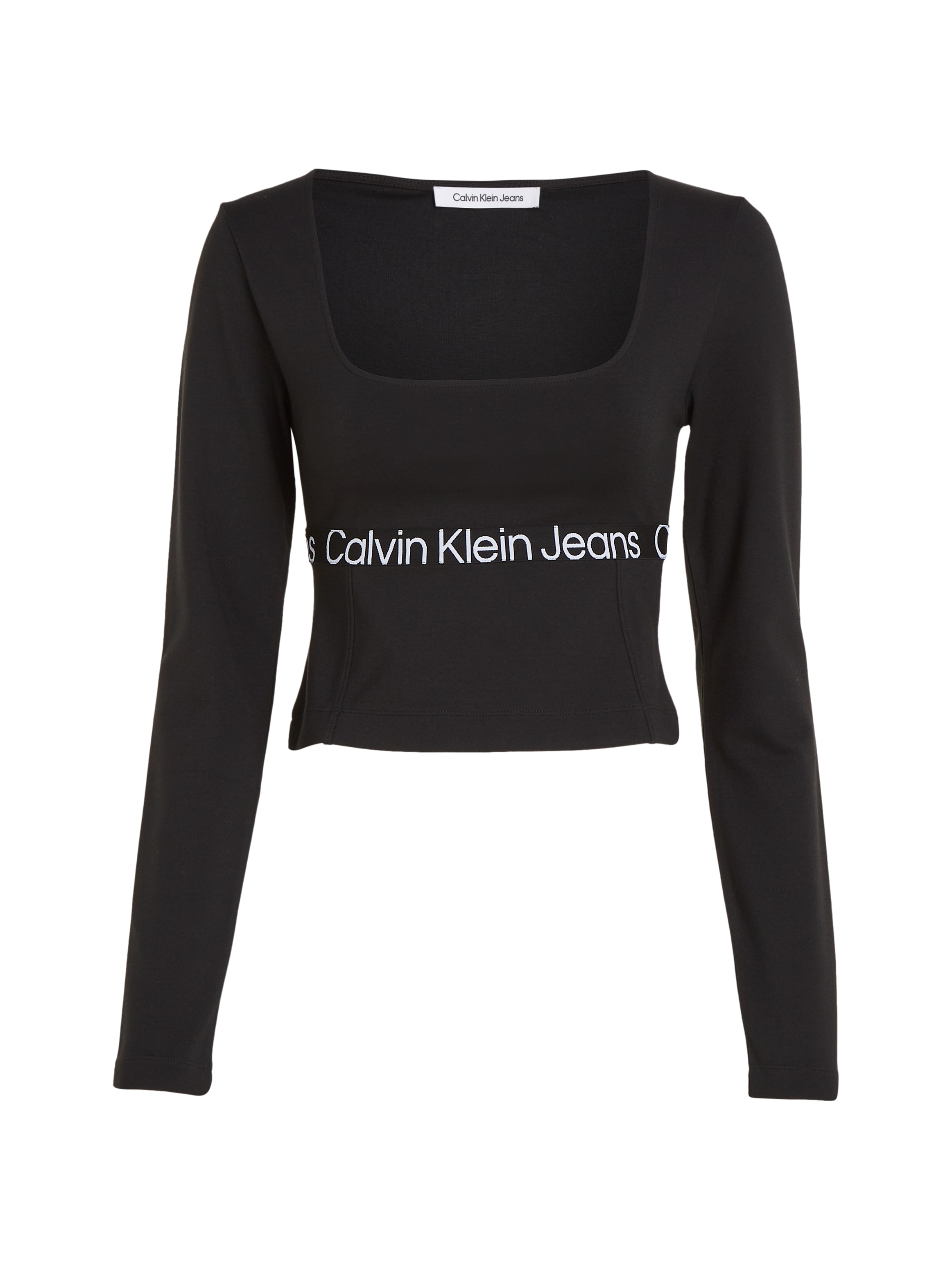 Calvin Klein Jeans T-Shirt »LOGO ELASTIC MILANO LS TOP« online bestellen |  Jelmoli-Versand