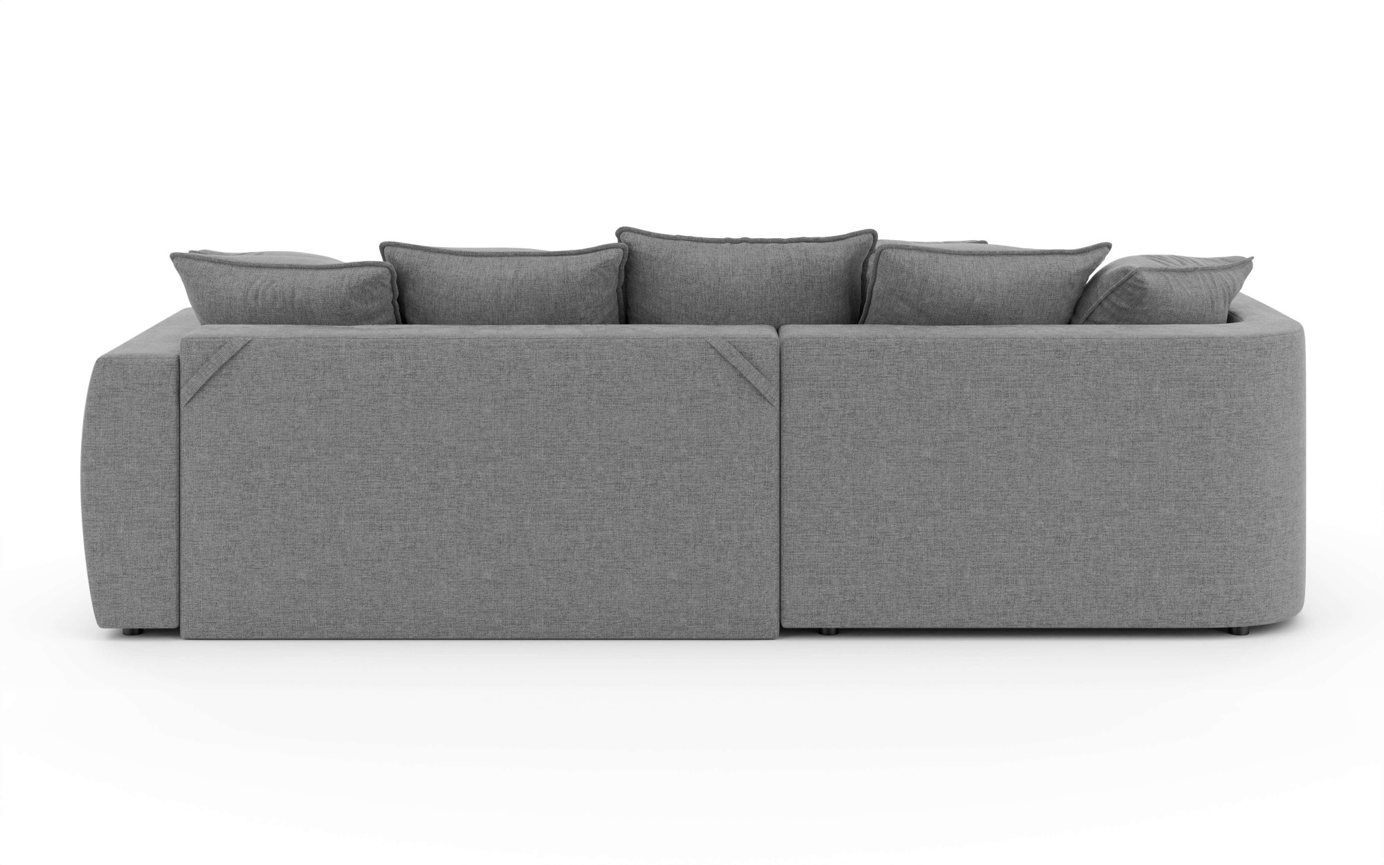 INOSIGN Ecksofa »Kahekili, Schlafsofa mit Bettkasten, Masse B/T/H: 255/181/90/ cm«, L-Form mit Wellenunterfederung, 7 Rückenkissen und 2 Zierkissen