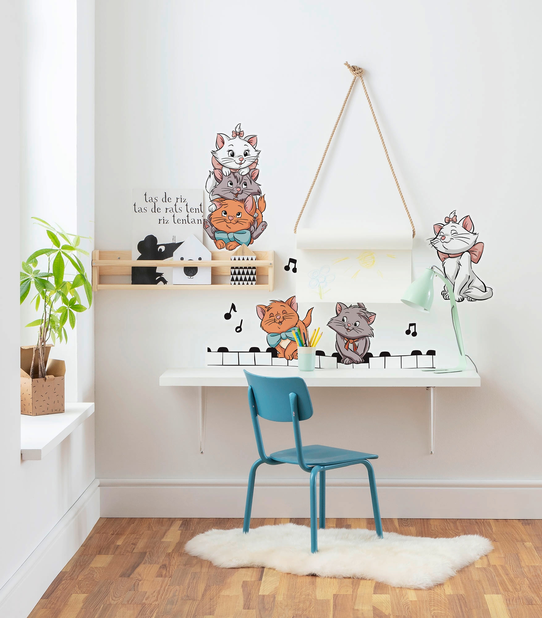 Komar Wandtattoo »Aristocats Kittens - Grösse 50 x 70 cm«, (7 St.), selbstklebend, Wandsticker, Kinderzimmer