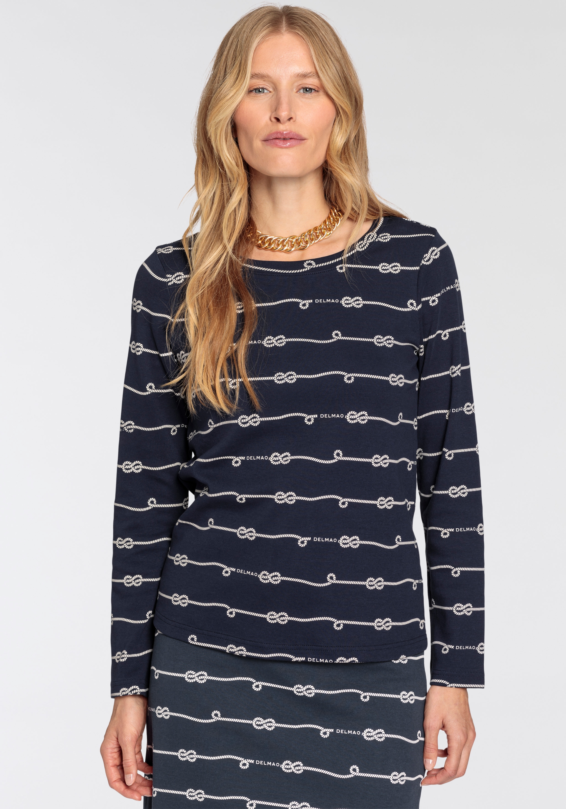 Sweatshirt, mit maritimen Druck