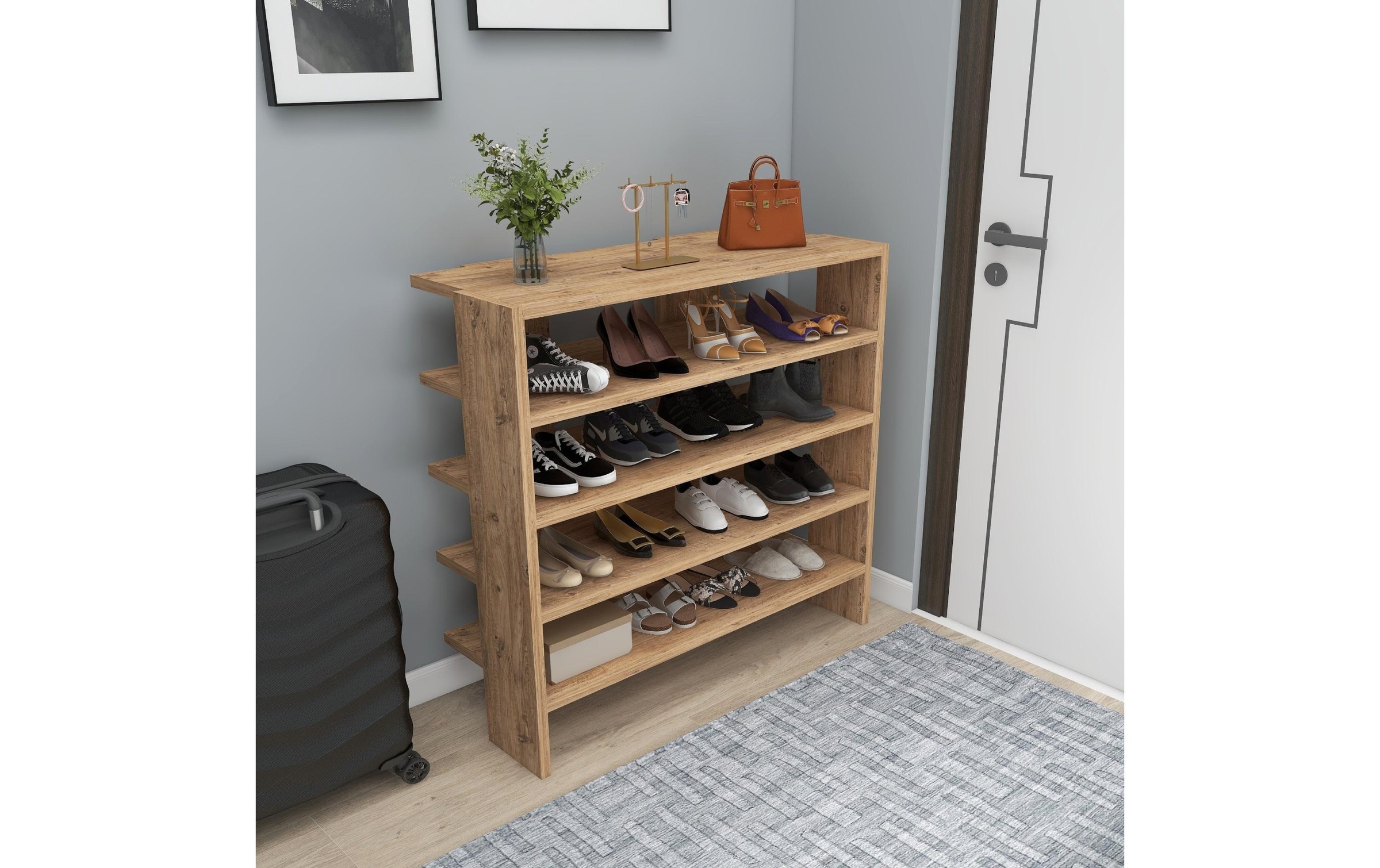 WOODY FASHION Schuhregal »Sargel – Atlantische Kiefer 75.6 x 72 cm«