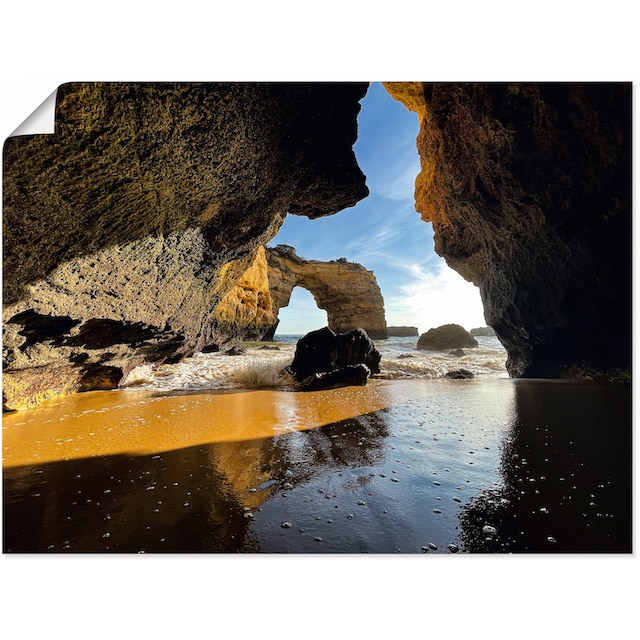 shoppen Portugal«, (1 Poster »Höhlen Grössen Artland | St.), als in Jelmoli-Versand oder Höhlen, Wandaufkleber der Leinwandbild, Algarve versch. in Alubild, Wandbild online