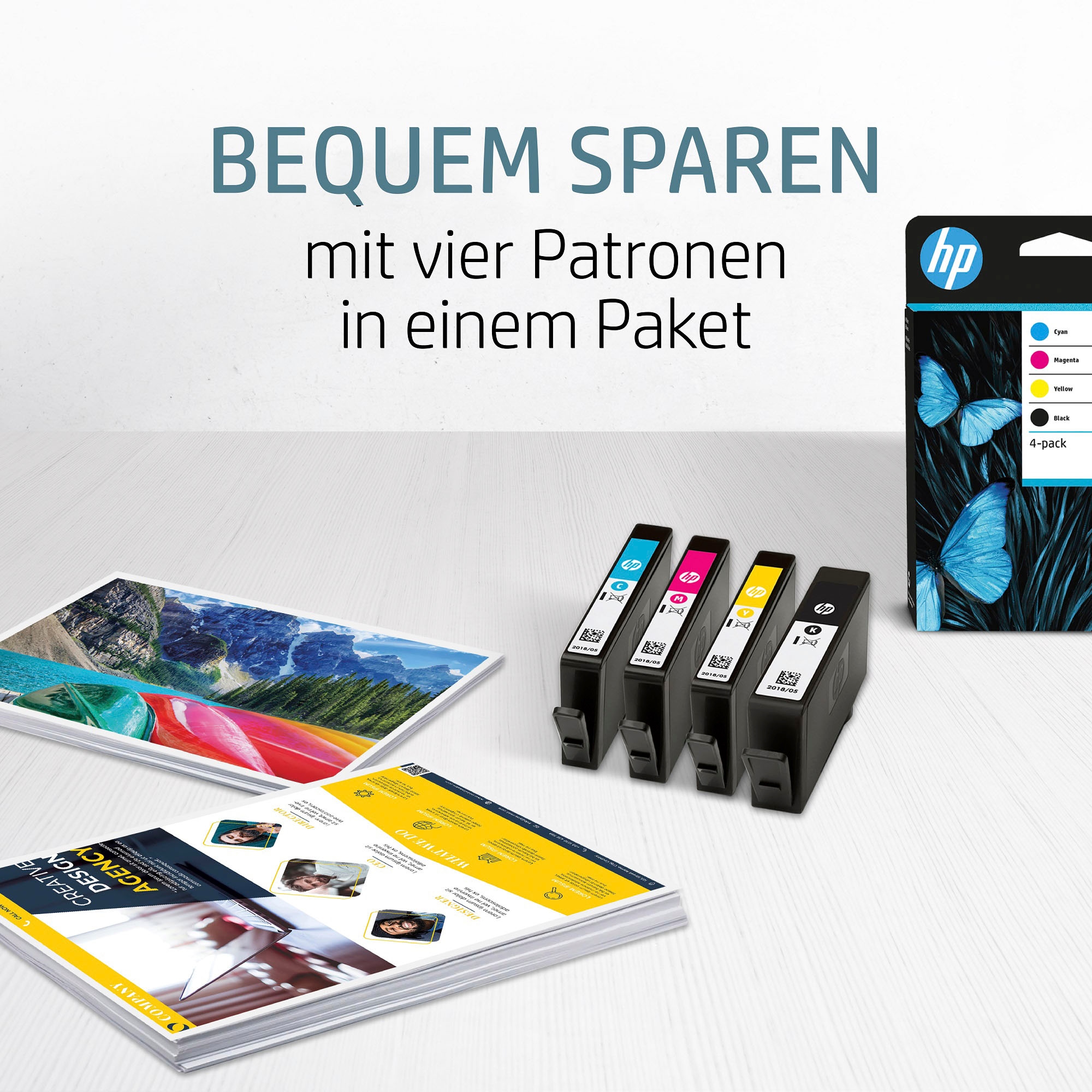 HP Tintenpatrone »303«, (Spar-Set, 2 St.), original Druckerpatrone 303 schwarz/cyan/magenta/gelb, Instant Ink