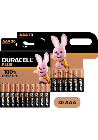 Batterie »20+10 Pack: 30x Micro/AAA/LR03«, LR03, 1,5 V, (Packung, 30 St., Alkaline...