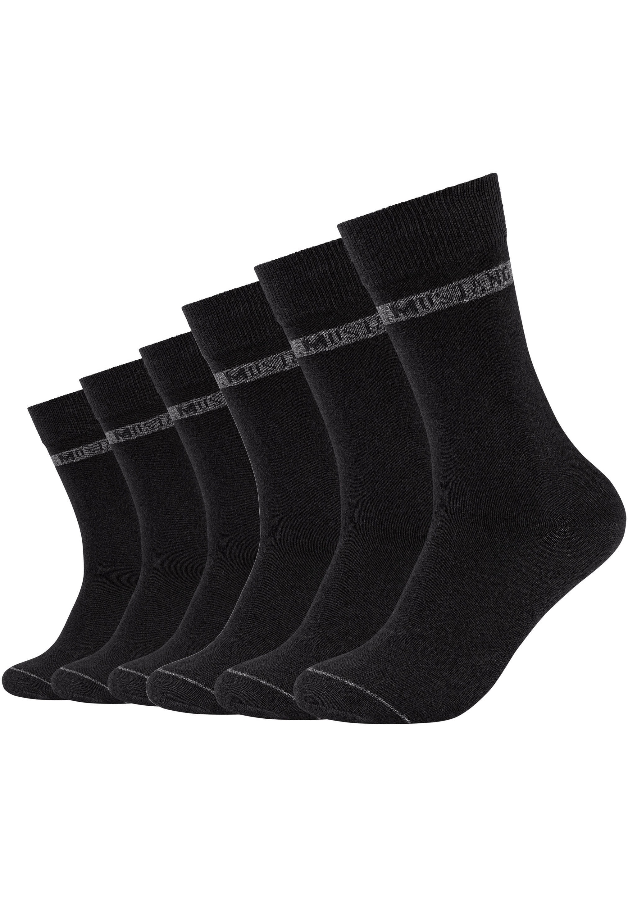 Mustang Socken »casual«, (6er Pack), mit Weicher und elastischer Komfortbund