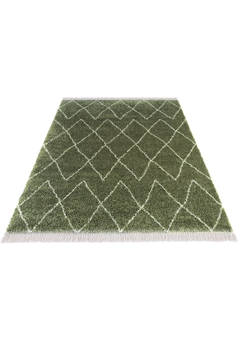 MINT RUGS Hochflor-Teppich »Jade«, rechteckig, 35 mm Höhe, Pastellfarben mit Fransen,... kaufen