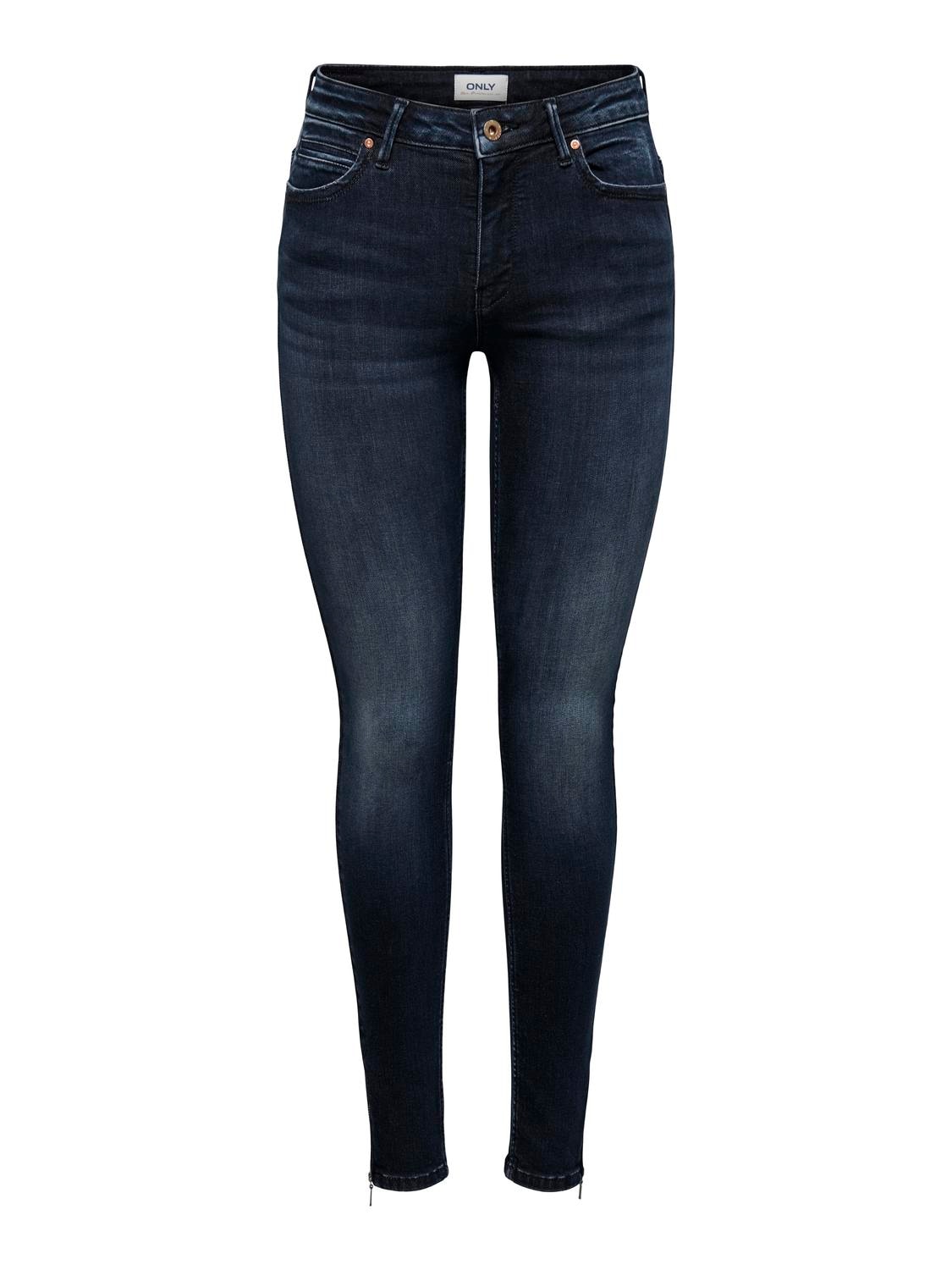 ONLY Skinny-fit-Jeans »ONLKENDELL LIFE REG SK ANKLE«, mit Zipper am Saum