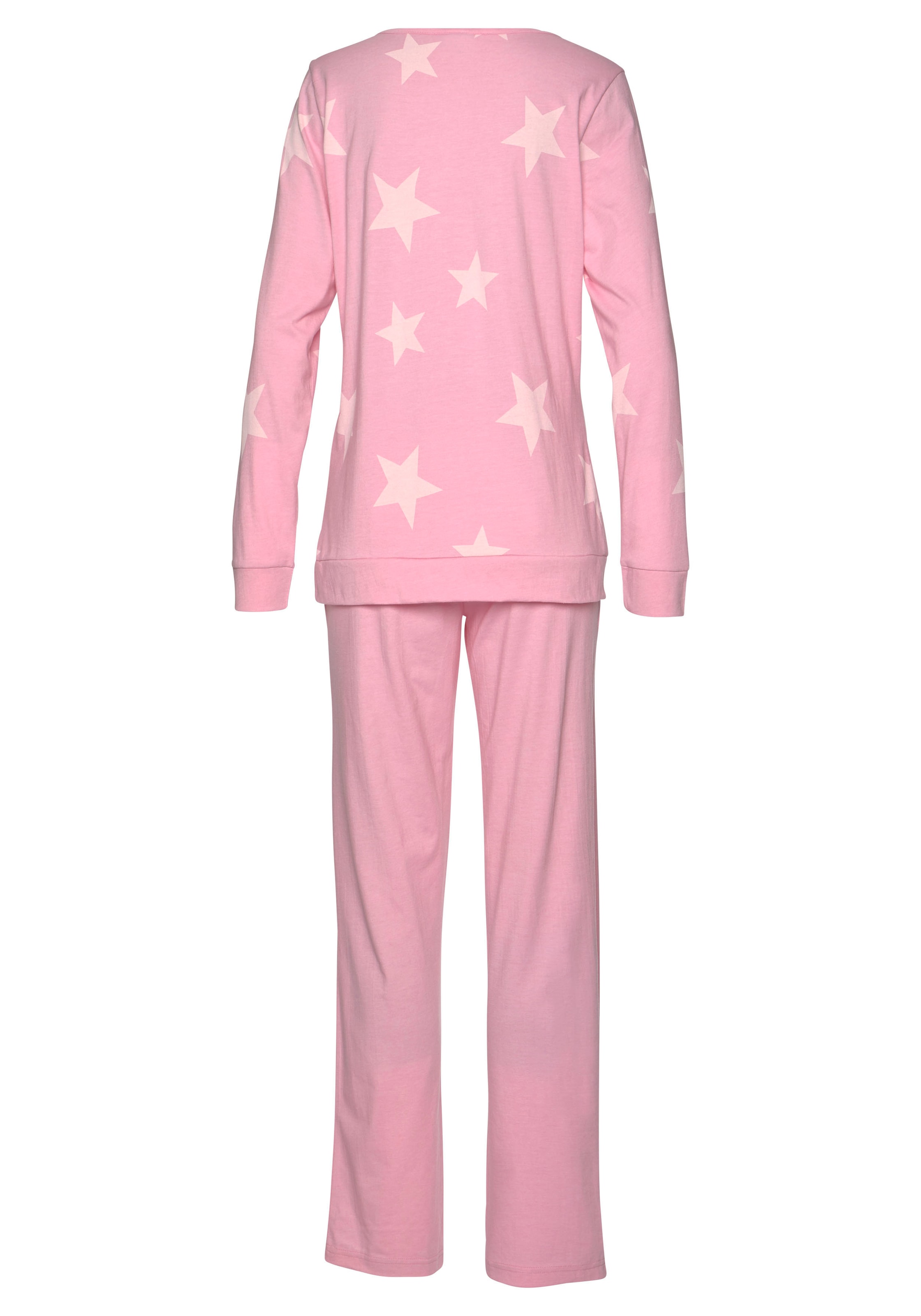 Arizona Pyjama, (2 tlg.), in melierter Optik mit Sternen