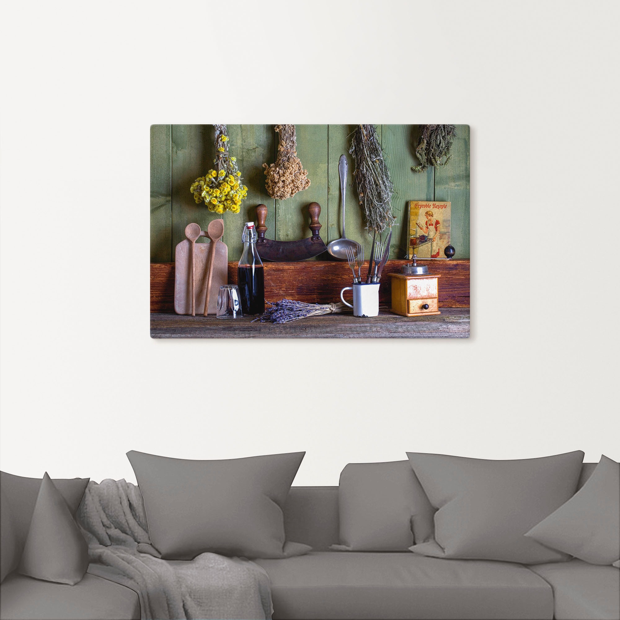 Artland Wandbild »Rustikale Küchenszene«, versch. (1 Poster Innenarchitektur, online | Wandaufkleber bestellen oder St.), Grössen in Leinwandbild, Alubild, als Jelmoli-Versand