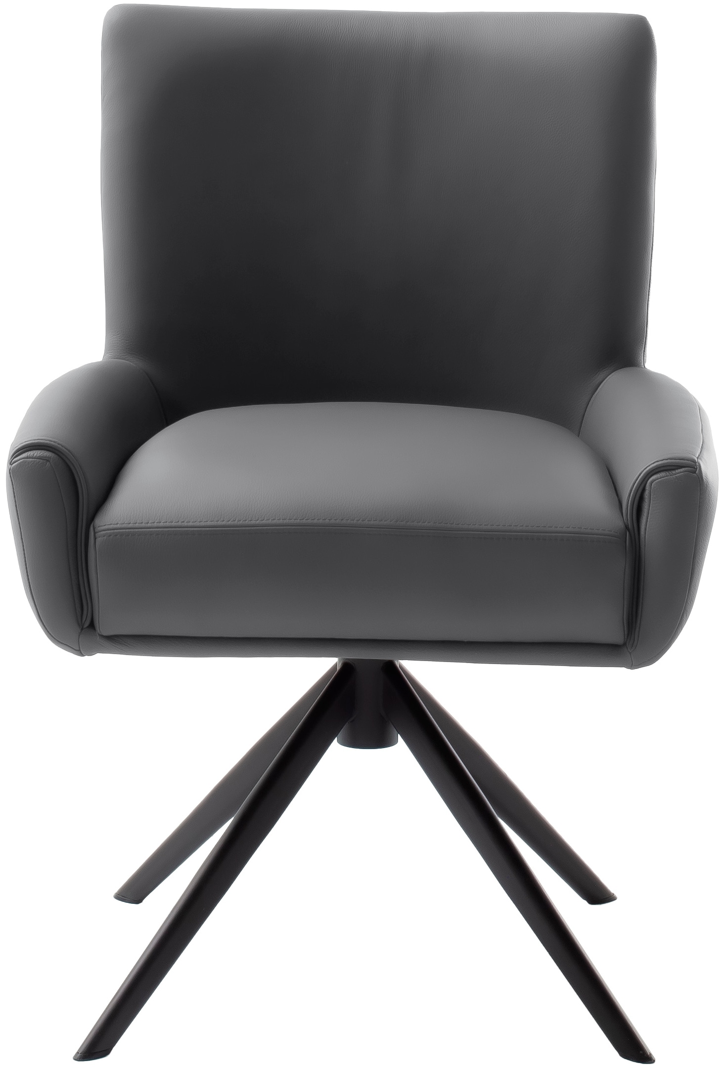 MCA furniture 4-Fussstuhl »WILSON Esszimmerstuhl, Armlehnstuhl, Polsterstuhl, modern«, (Set), 1 St., Leder, Stuhl, Armlehnenstuhl, drehbar, Taschenfederkern, belastbar 160 kg,XXL