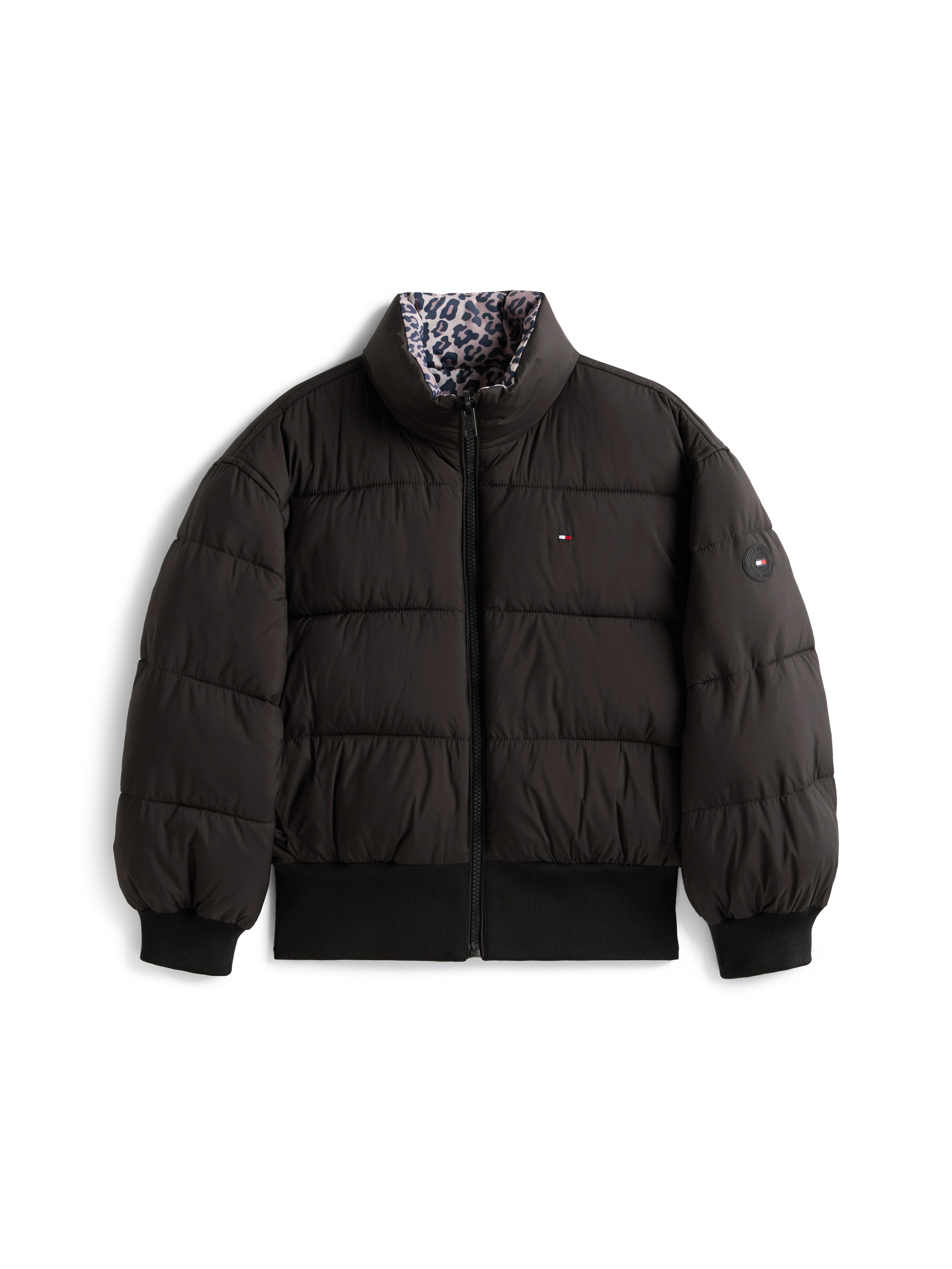 Tommy Hilfiger Wendejacke »REVERSIBLE STRIPE PUFFER BOMBER«, ohne Kapuze, Kinder bis 16 Jahre