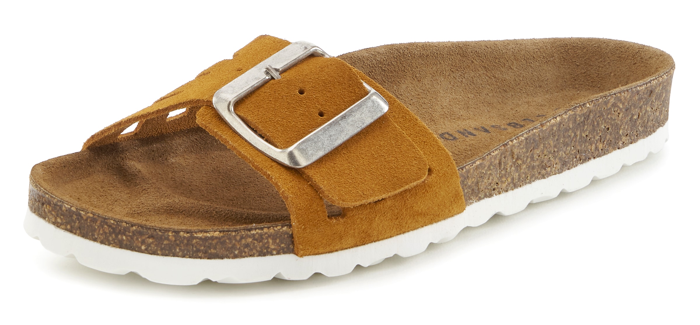 Elbsand Pantolette »Sandale«, Mule, offener Schuh aus Leder mit weichem Komfortkorkfussbett