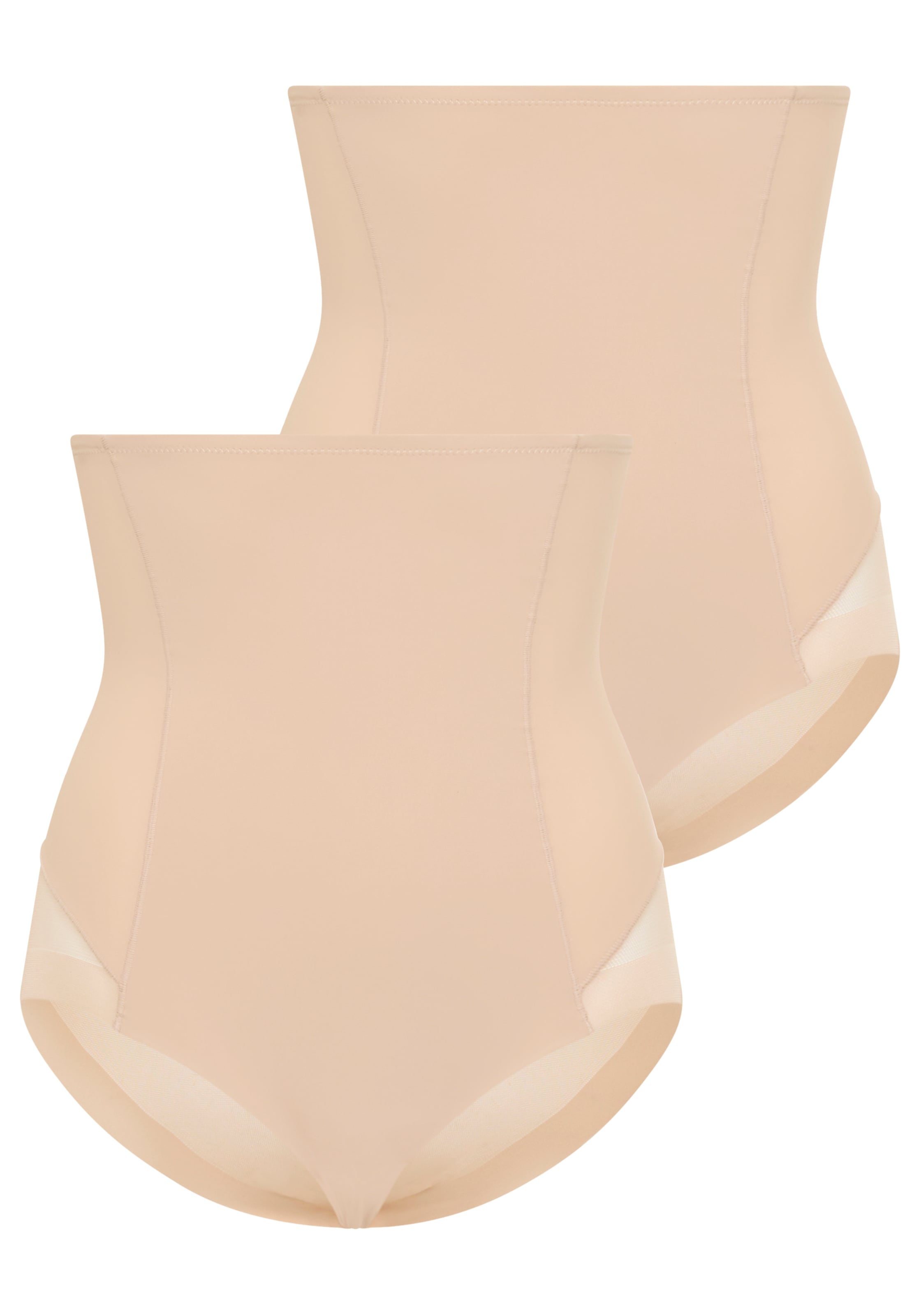 YSABEL MORA High-Waist-Panty 2er Pack, hoch geschnitten, elastisch, starker Shape-Effekt, Tüll