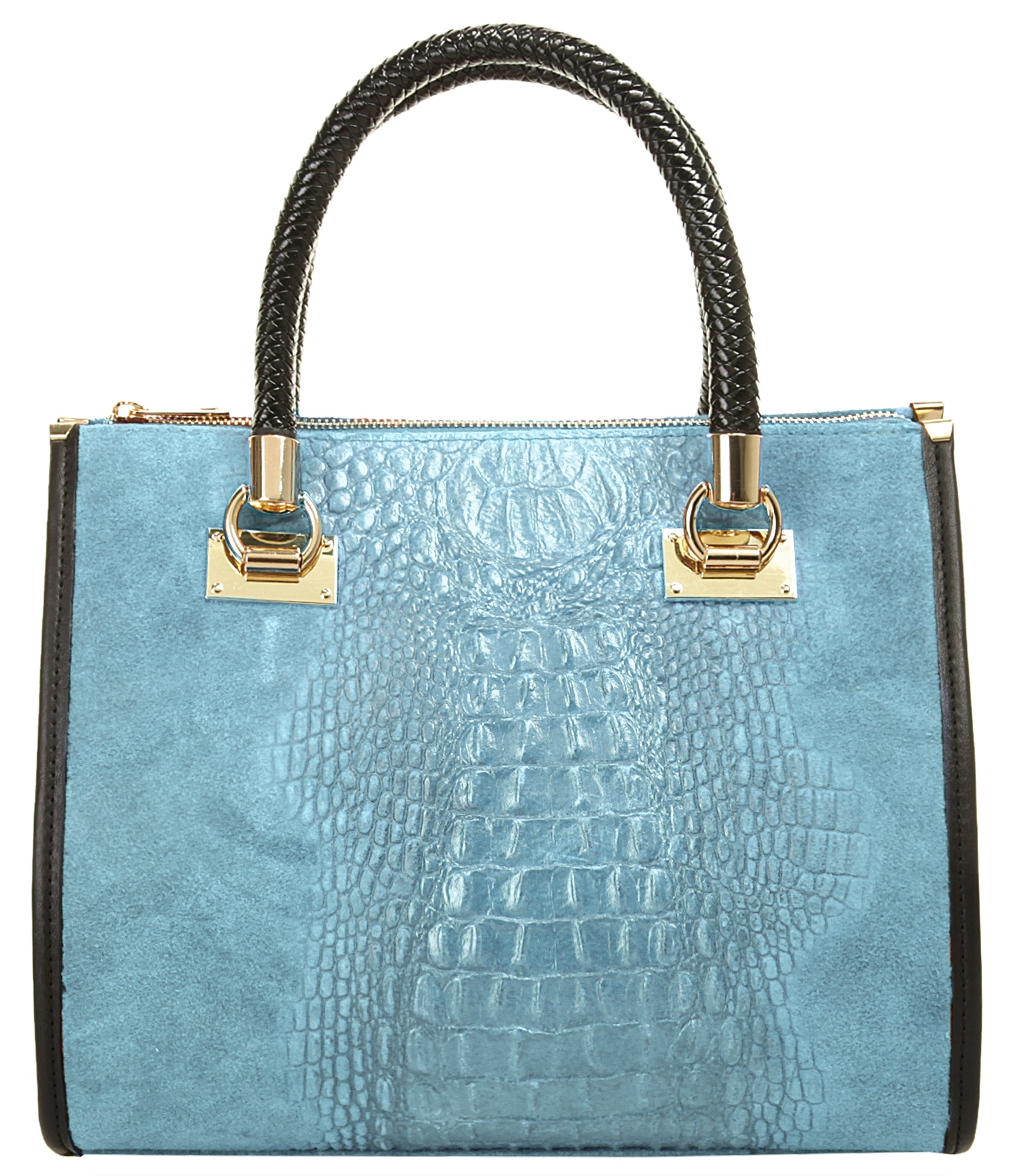 Cluty Henkeltasche, echt Leder, Made in Italy