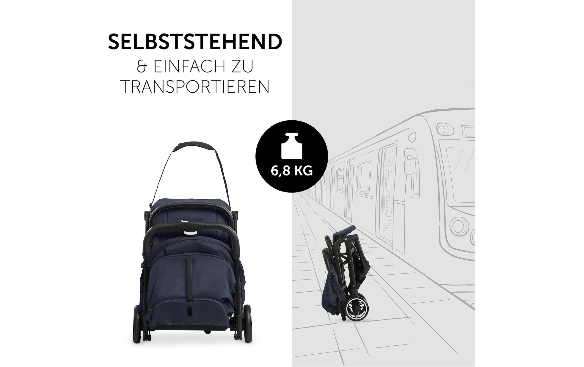 Hauck Kinder-Buggy »Travel N Care Plus Dark Navy Blue«, 25 kg