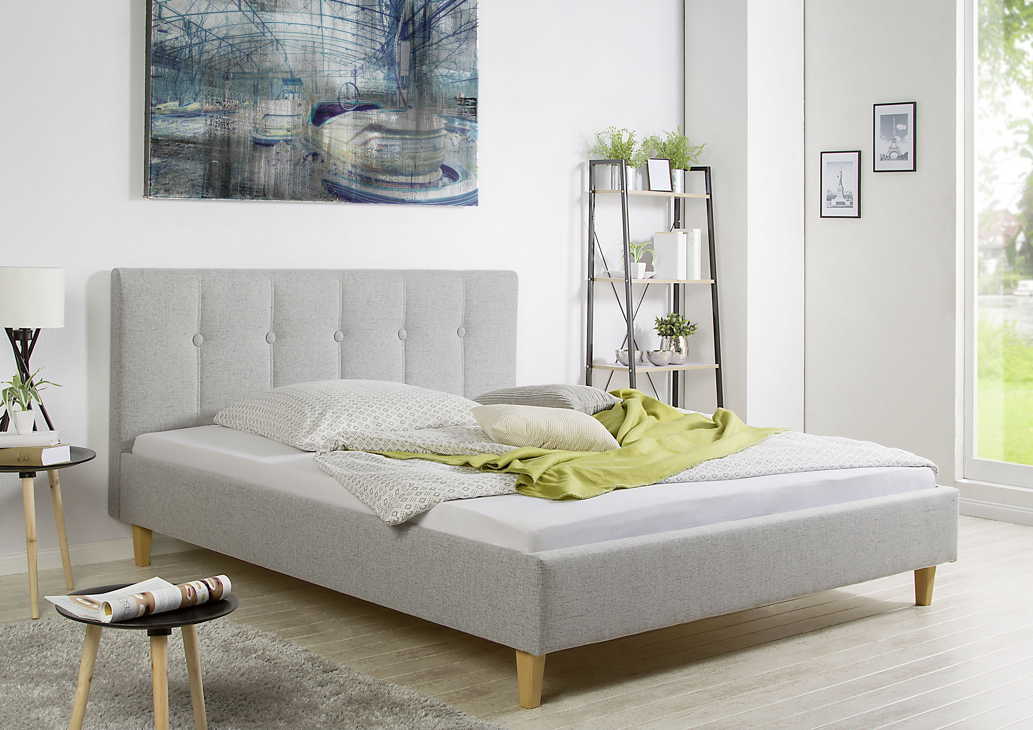 Maintal Polsterbett "Leesburg" Bettseiten zerlegt, ohne Bettkasten