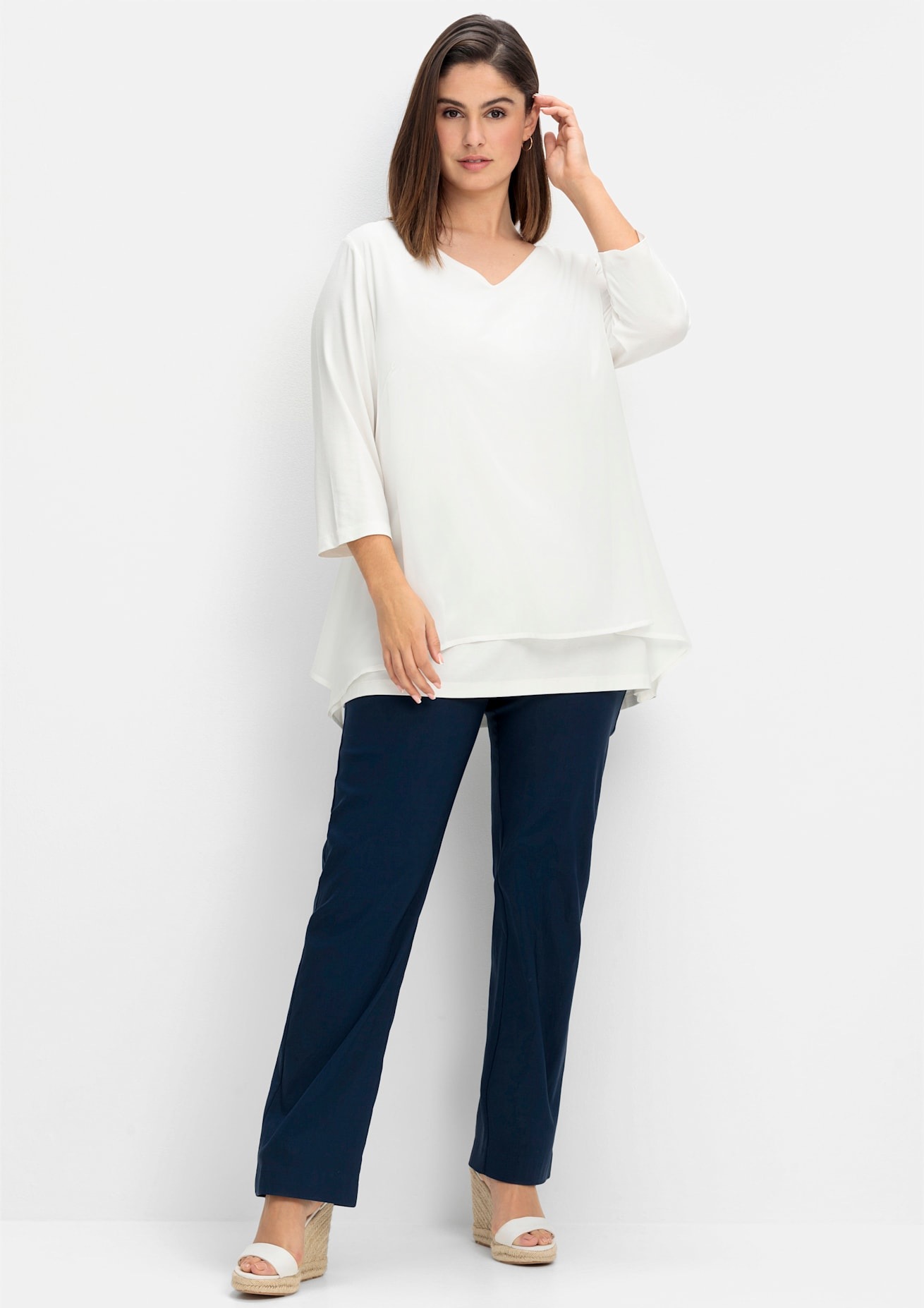 Sheego 3/4-Arm-Shirt »3/4-Arm-Shirt« 1 Stk.