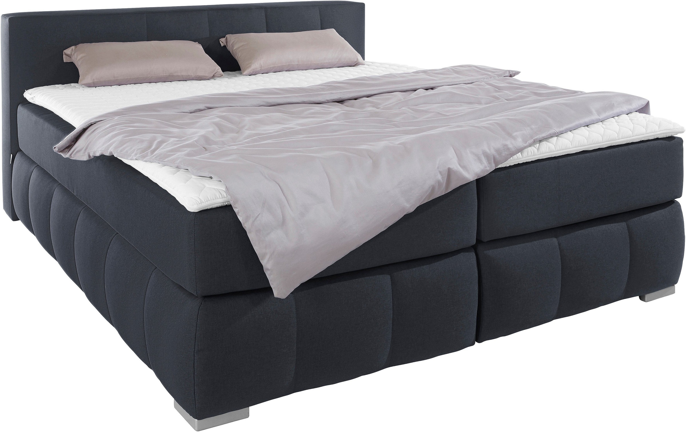 Guido Maria Kretschmer Home&Living Boxspringbett »Chelles«, inkl. Topper, in XXL- Überlänge 220 cm, Unterbox mit feine Wölbung