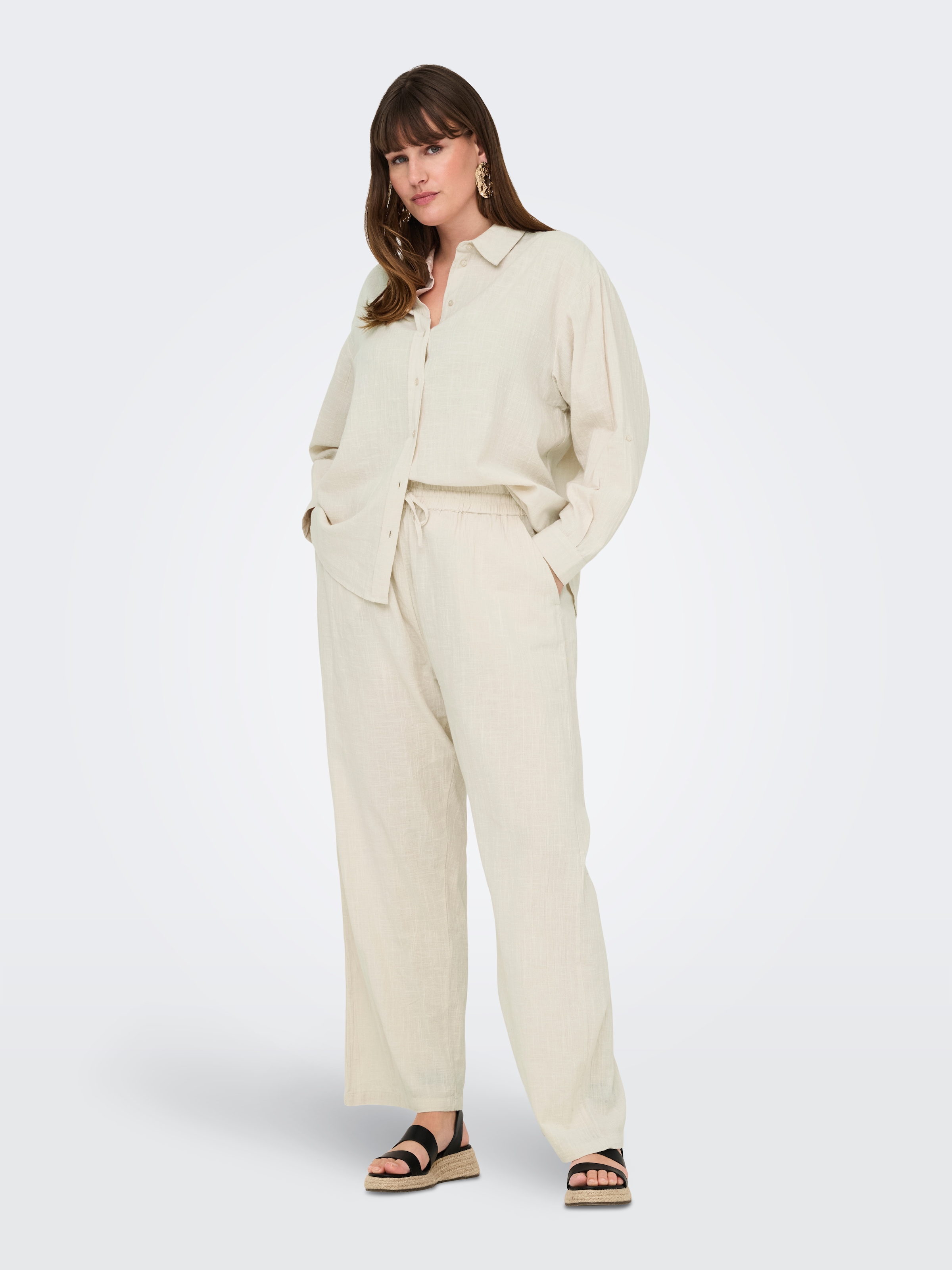 ONLY CARMAKOMA Schlupfhose »CARTIZANA COTTON LOOSE PANTS WVN NOOS«, Sommerhose